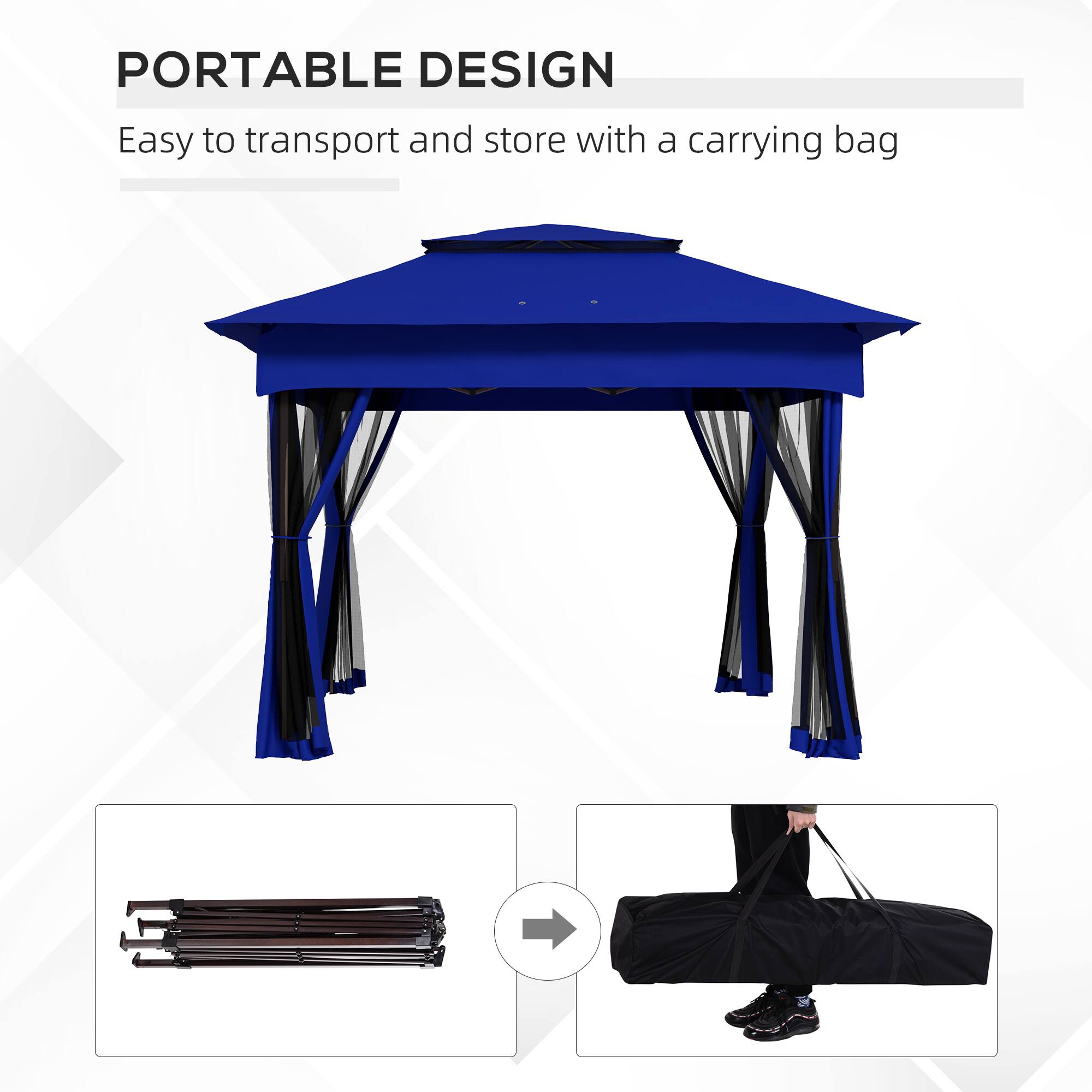 PORTABLE DESIGN
Easy to transport and store with a carrying bag