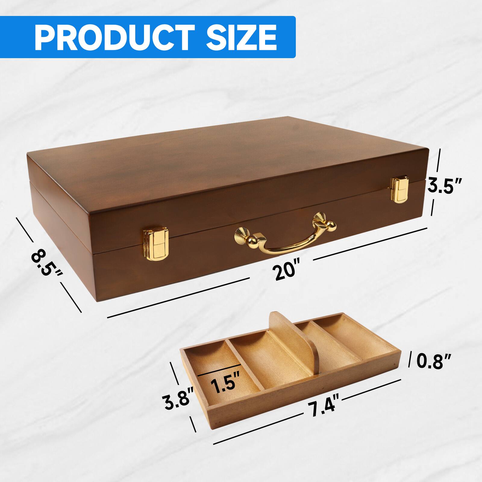 PRODUCT SIZE
3.5"
8.5"
20"
1.5"
3.8"
7.4"
0.8"