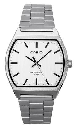 Casio - Analog Quartz MTP-B140D-7A Mens Watch Stainless Steel White Dial - Silver