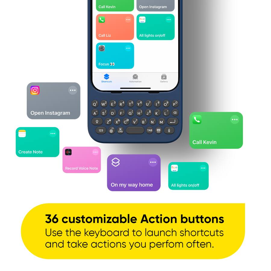 Clicks Keyboard for Apple iPhone 14 Pro Max BumbleBee CK-4200-0 Clicks Keyboard for Apple iPhone 14 Pro Max BumbleBee CK-4200-0