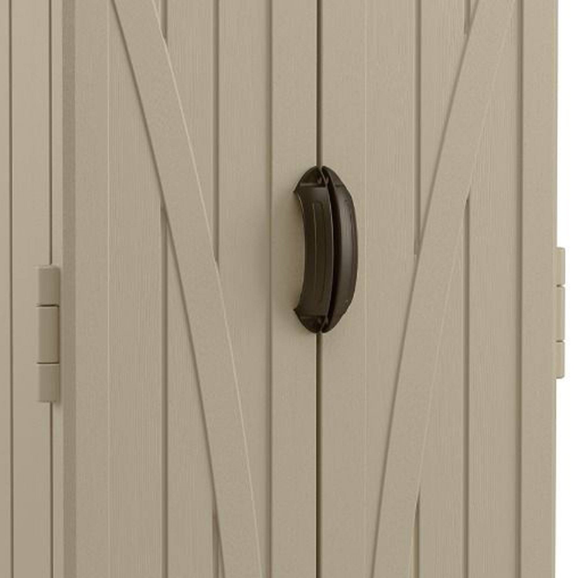 Alt View 5. Suncast - Suncast 22 Cubic Feet All-Weather Vertical Tall Outdoor Storage Shed, Brown - Brown.