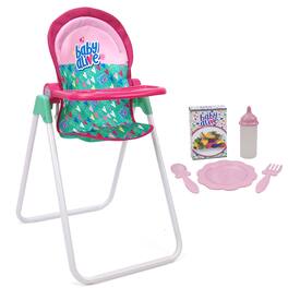 509 Crew - Baby Alive: Doll Highchair Set - Green, Pink, Hearts