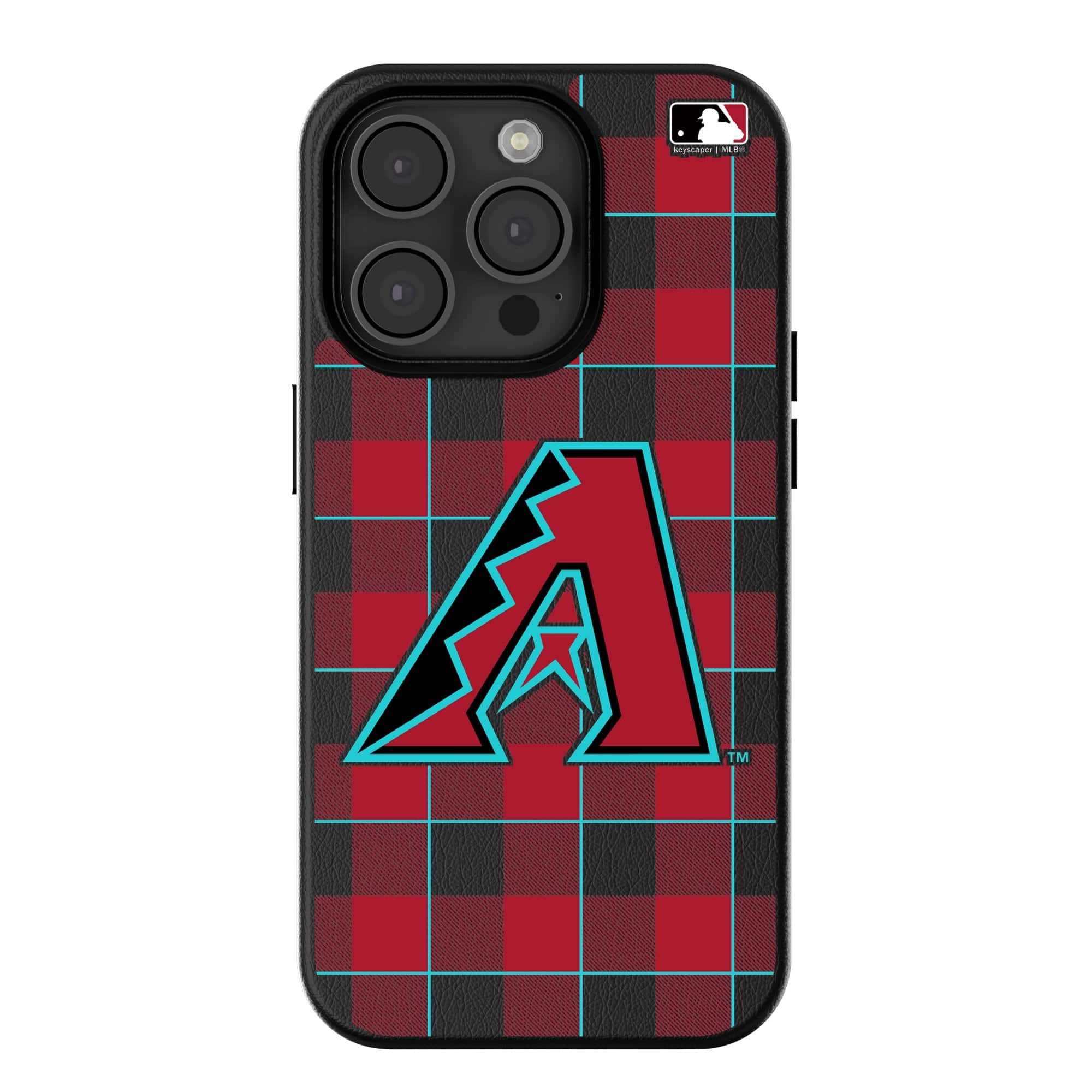 Keyscaper - MLB - Arizona Diamondbacks Plaid Magnetic Bump iPhone Case - 15 Pro - Black price history on PriceWatchPro