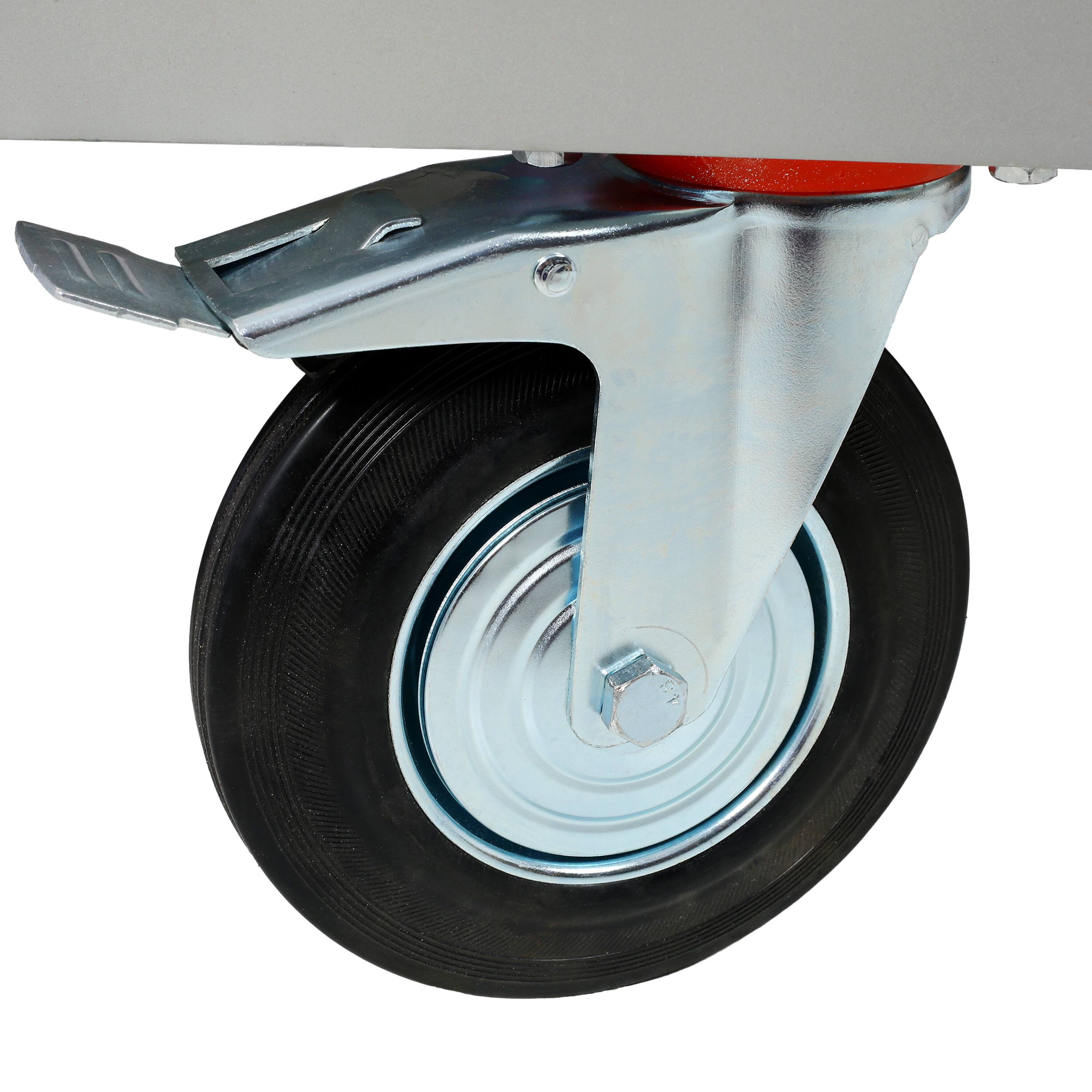 Alt View 3. LOVMOR - 24 x 48 in. Platform Truck Flatbed Cart with Wheels, 2000-Lb Capacity - Gray.