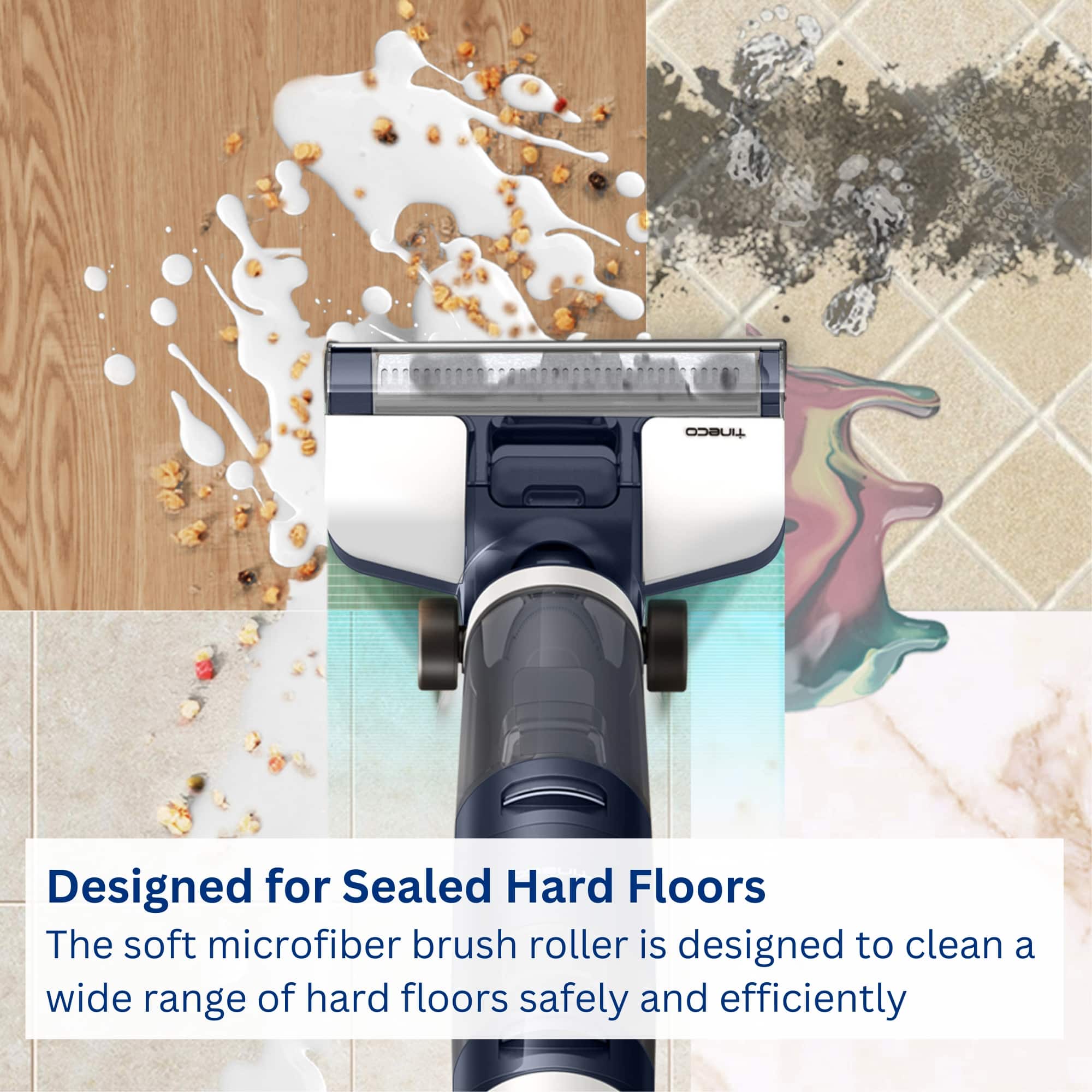 Designed for Sealed Hard Floors: The soft microfiber brush roller is designed to clean a wide range of hard floors safely and efficiently.