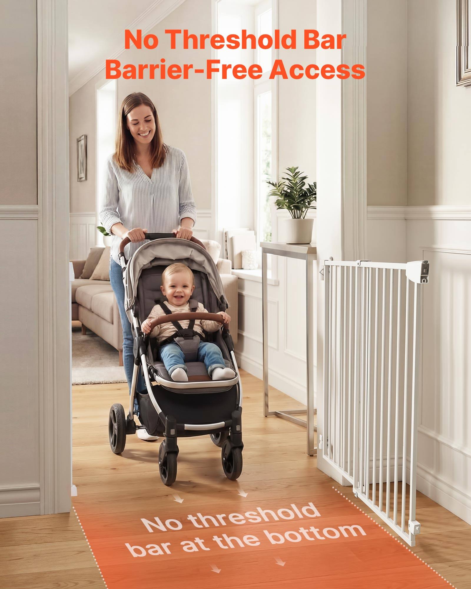 No Threshold Bar  
Barrier-Free Access  
No threshold at the bottom bar