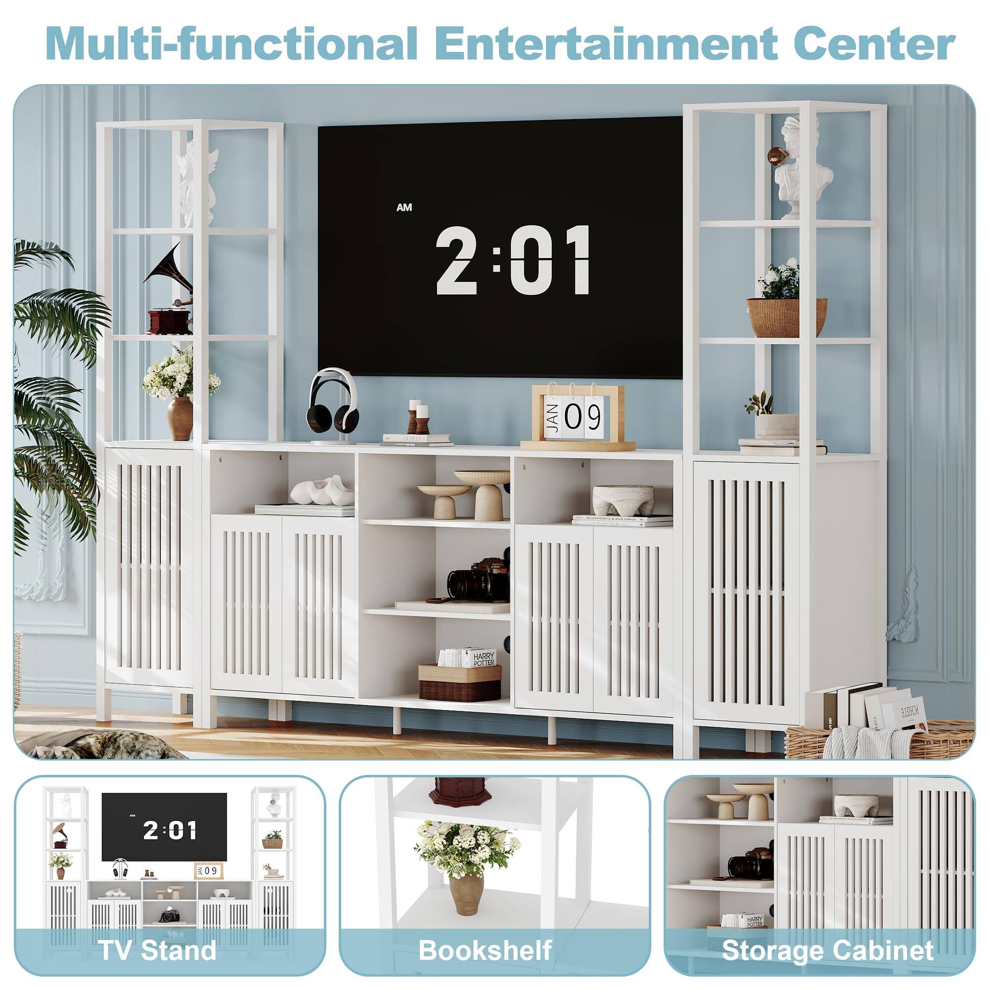 Multi-functional Entertainment Center

AM 2:01 JAN 09

TV Stand Bookshelf Storage Cabinet