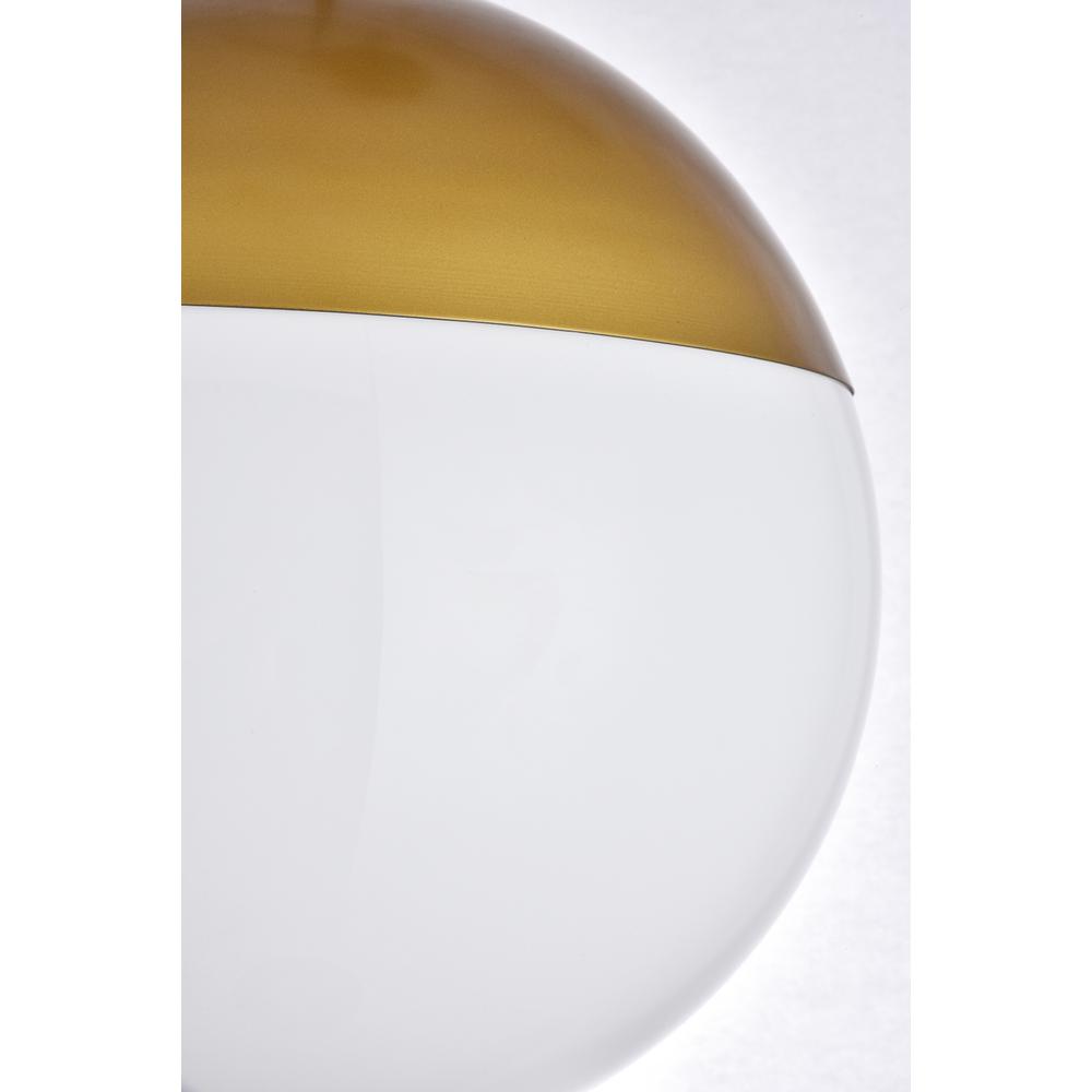 Back. Living District - Eclipse 1 Light Brass Pendant With Frosted White Glass - Brass And Frosted White.