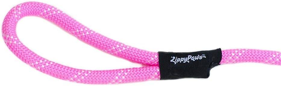 Angle. Amber Sporting Goods - ZippyPaws Zp324 Climbers Rope Leash Original 6 Ft - Pink Dog Lead - Pink.