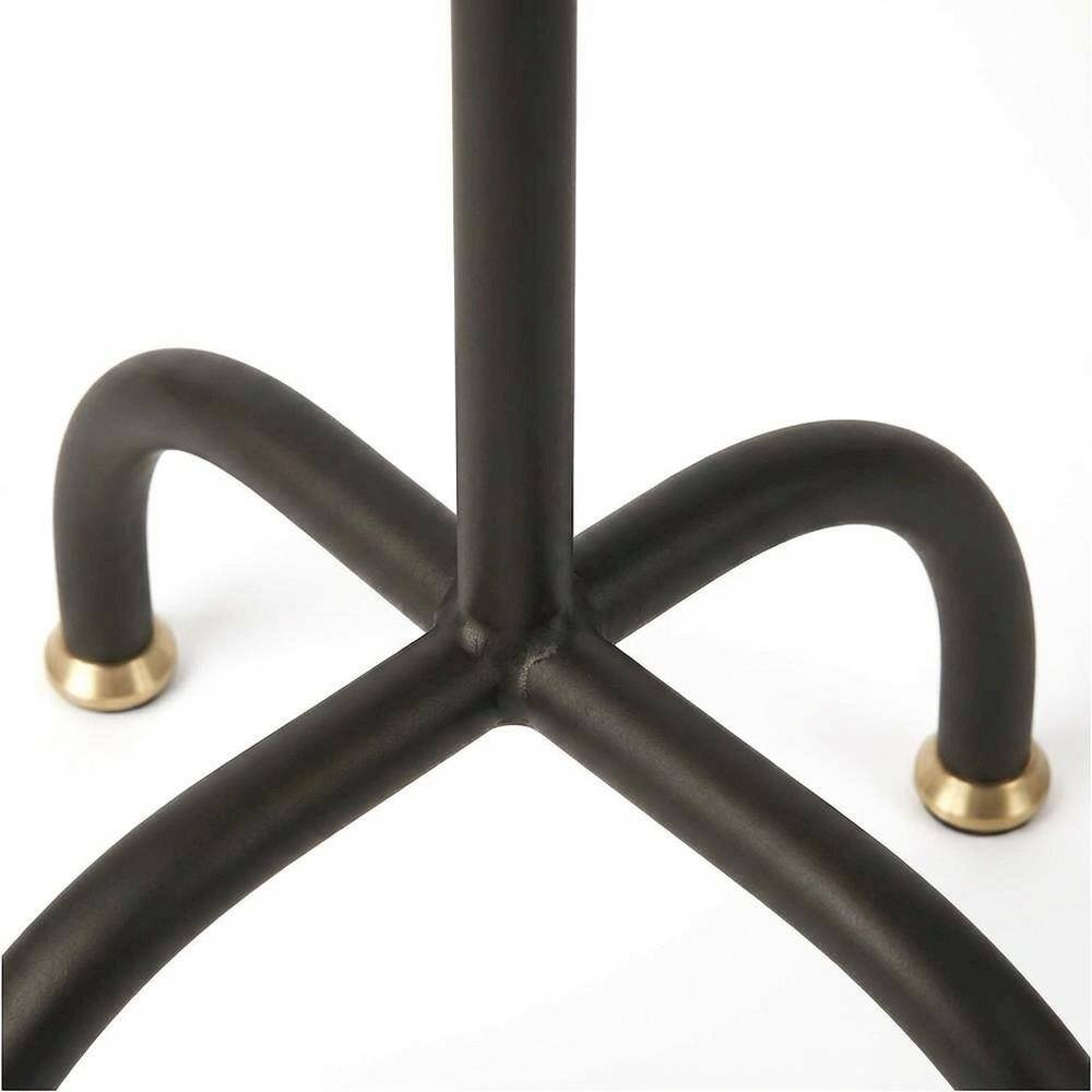 Alt View 1. Starlight Canyon Home - Geometric End Table, Industrial Oval Accent Side Table for Living Room - Black.