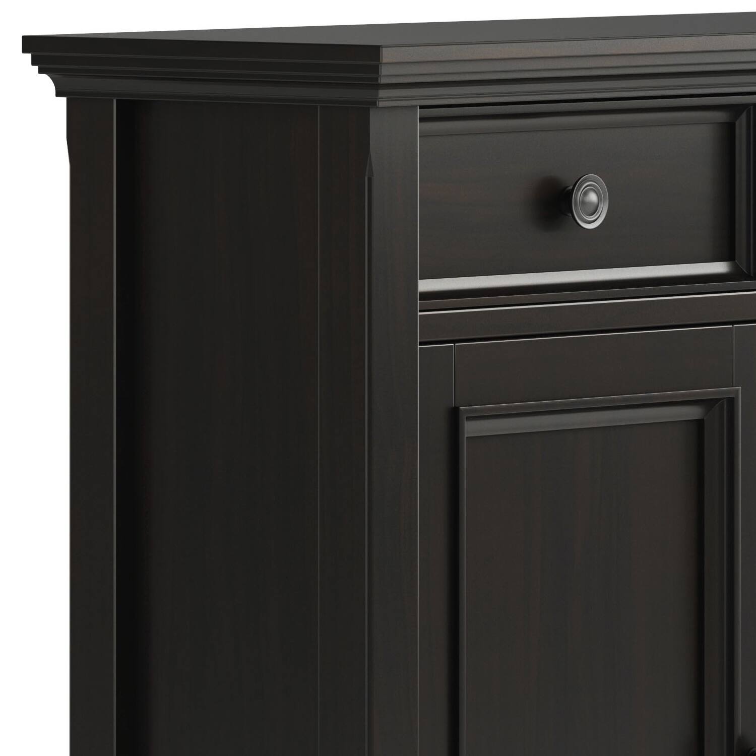 Alt View 5. Simpli Home - Amherst Solid Wood 36 inch Wide Small Storage Bench and 36 inch Wide Storage Cabinet in Hickory Brown - Hickory Brown.
