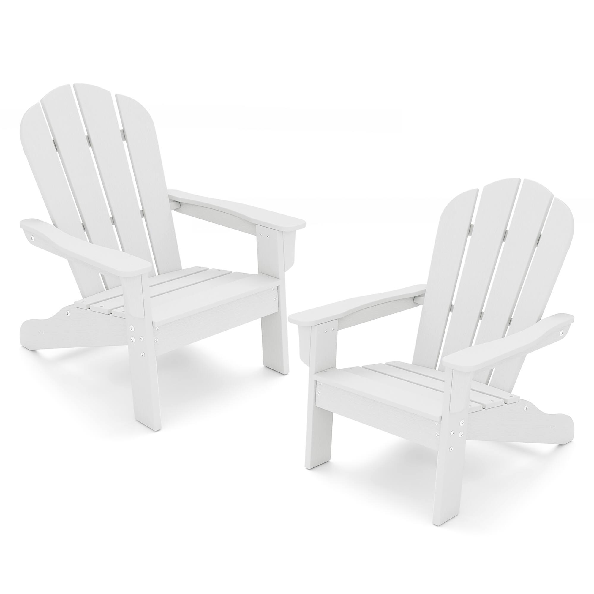 Alt View 9. Gymax - Gymax 4PCS Kid's Adirondack Chair All-Weather HDPE Toddler Lawn Chair w/ Ergonomic Design White - White.