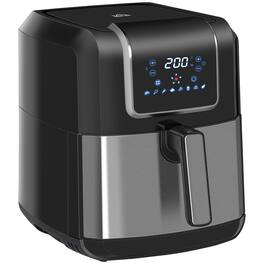 Breezary - Air Fryer, 1700W 6.9 Quart Air Fryers Oven with Digital Display, 360° Air Circulation, Timer and Nonstick Basket - Black