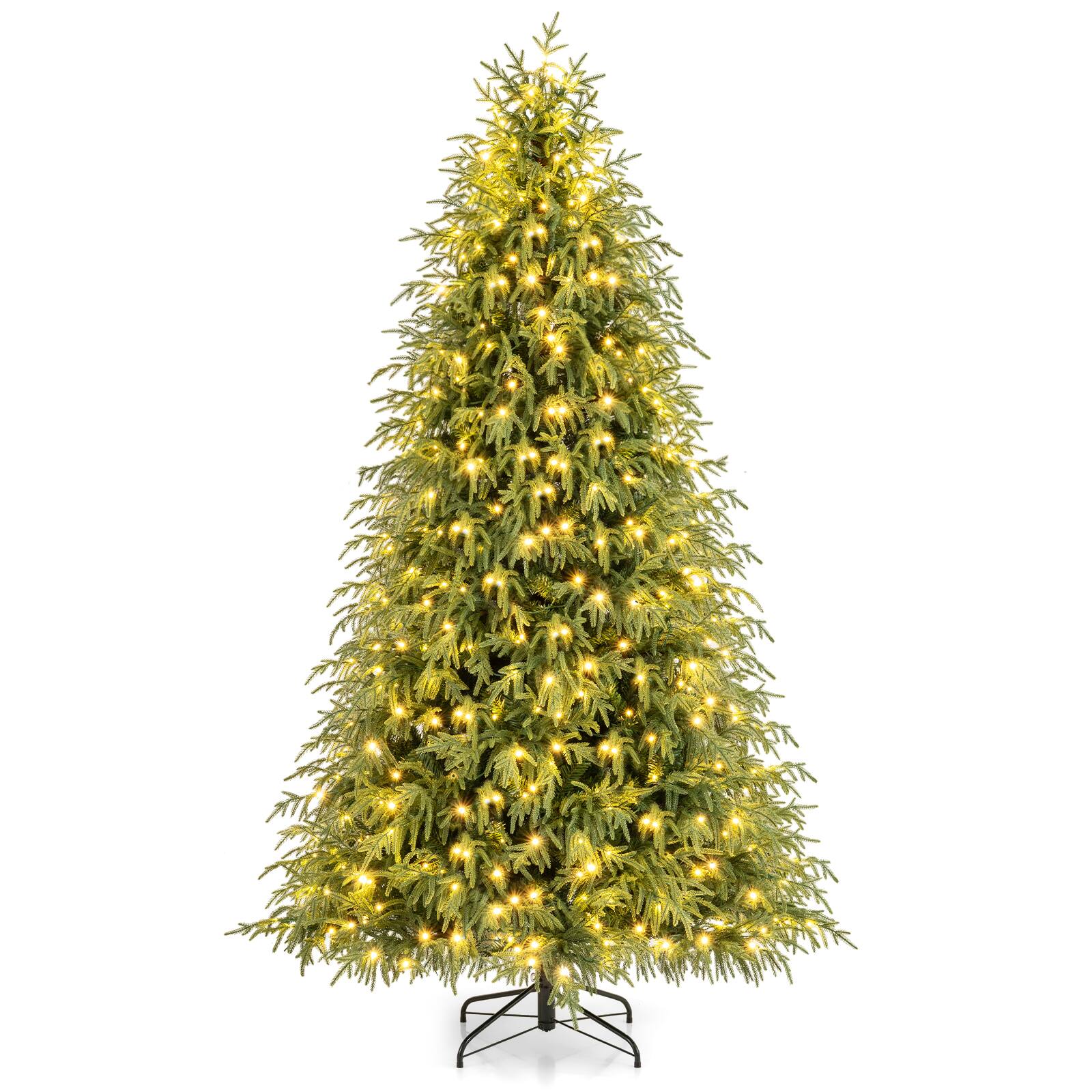 Alt View 9. Gymax - Gymax 7.5 FT Artificial Christmas Tree w/1449 Branch Tips 500 Warm White LED Lights - Green.