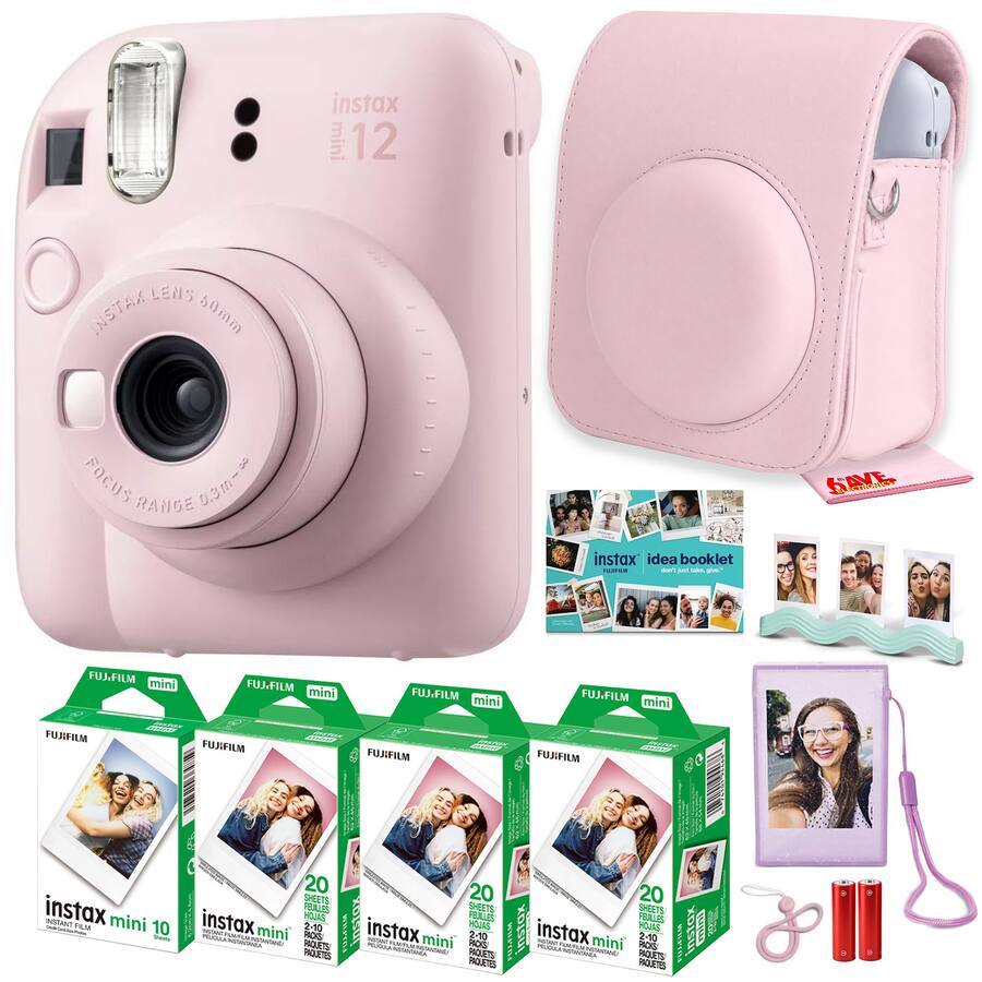 Mini Proton Fujifilm Instax Mini 12 Instant Film Camera, Bundle + 70 Films + More ...