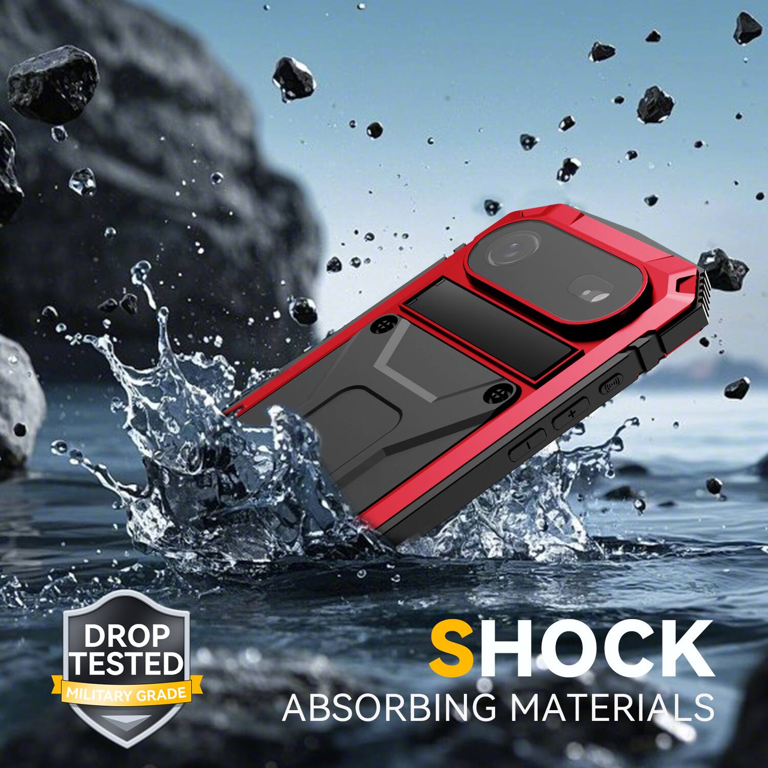 DROP TESTED  
MILITARY GRADE  
SHOCK ABSORBING MATERIALS