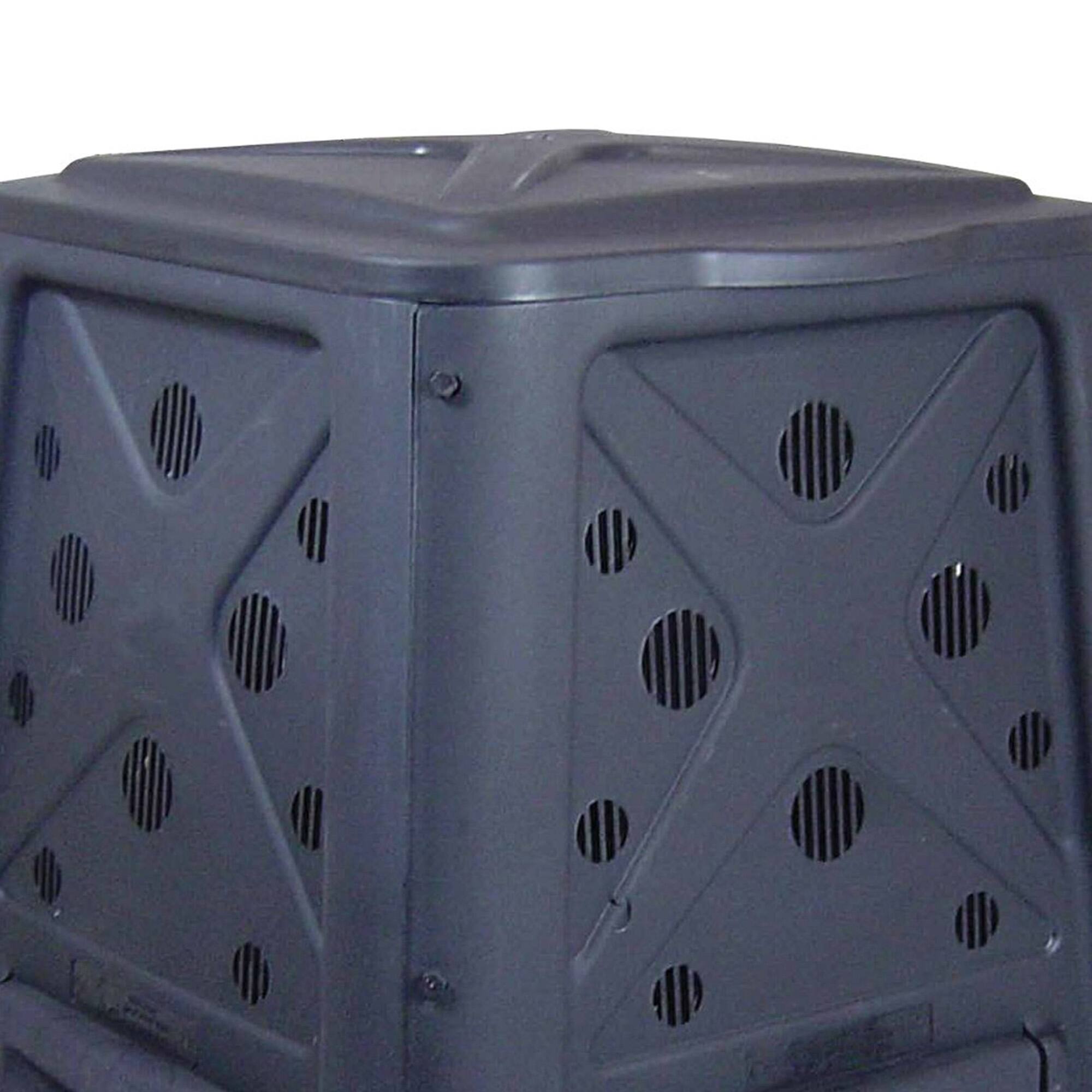 Alt View 5. Redmon - Redmon 65 Gallon Capacity Compost Bin with Lift Off Lid and 4 Door Access, Black - Black.