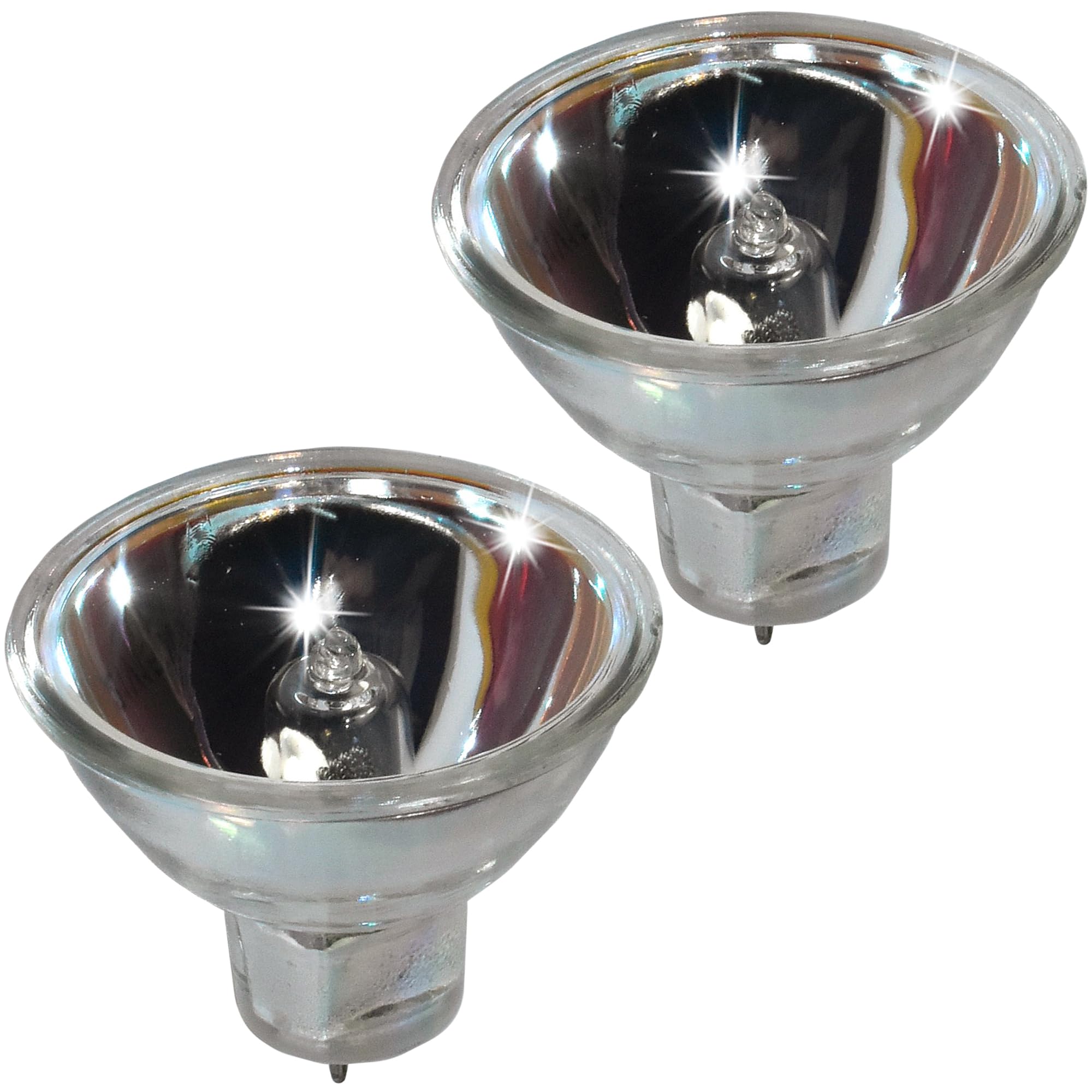 Front. HQRP - 2-Pack 15 V 150 W MR16 Halogen Bulb - GZ6.35 Base - Replacement for EFR 64634 HLX.