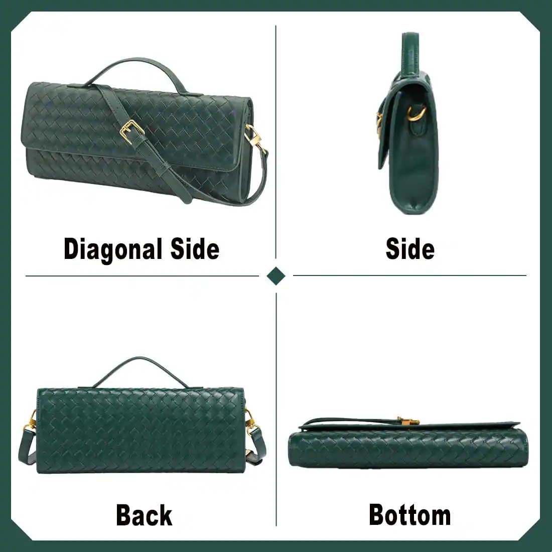 Diagonal Side  
Side  
Back  
Bottom