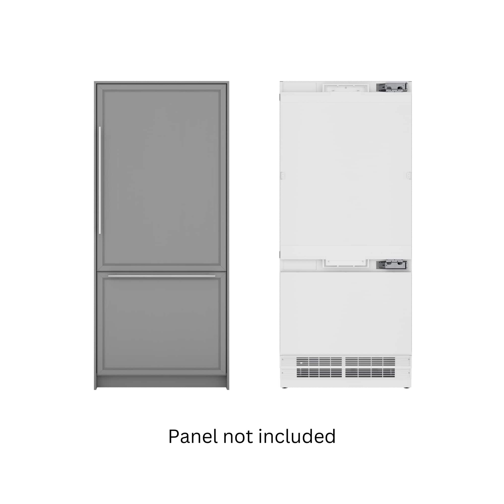 Koolmore - 36 In. 2 door Panel Ready Refrigerator and Freezer With Ice maker, Water dispenser, Frost Free - 19.7 Cubic Feet - White