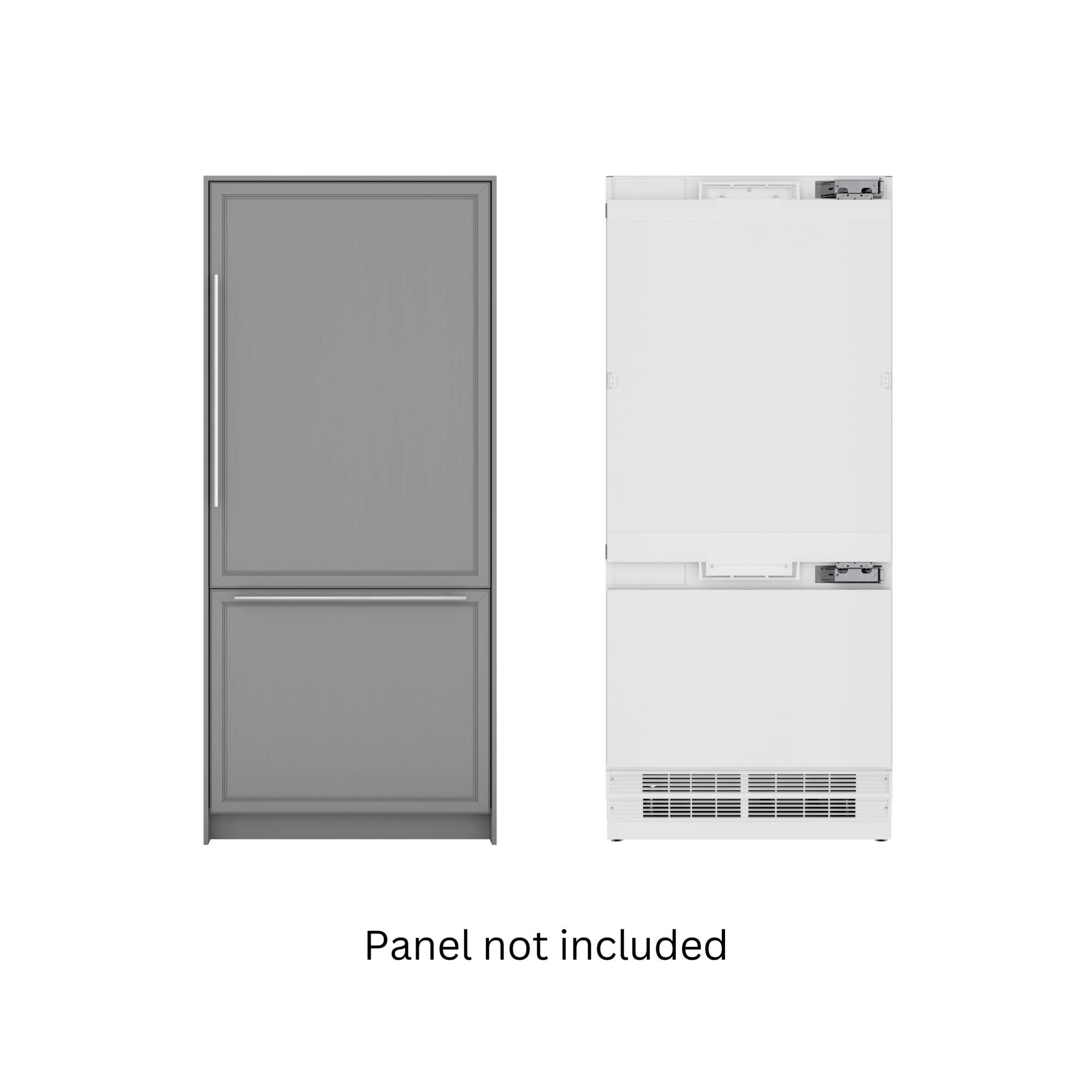 Koolmore - 36 In. 2 door Panel Ready Refrigerator and Freezer With Ice maker, Water dispenser, Frost Free - 19.7 Cubic Feet - White