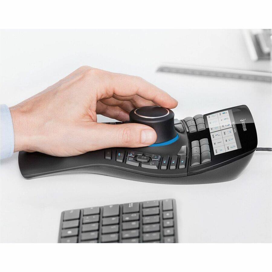 Alt View 2. 3Dconnexion - SpaceMouse Enterprise Kit 2 - Wireless Bluetooth/RF Mouse - 7 Button - Scroll Wheel - Compatible with PC, Mac - Black.