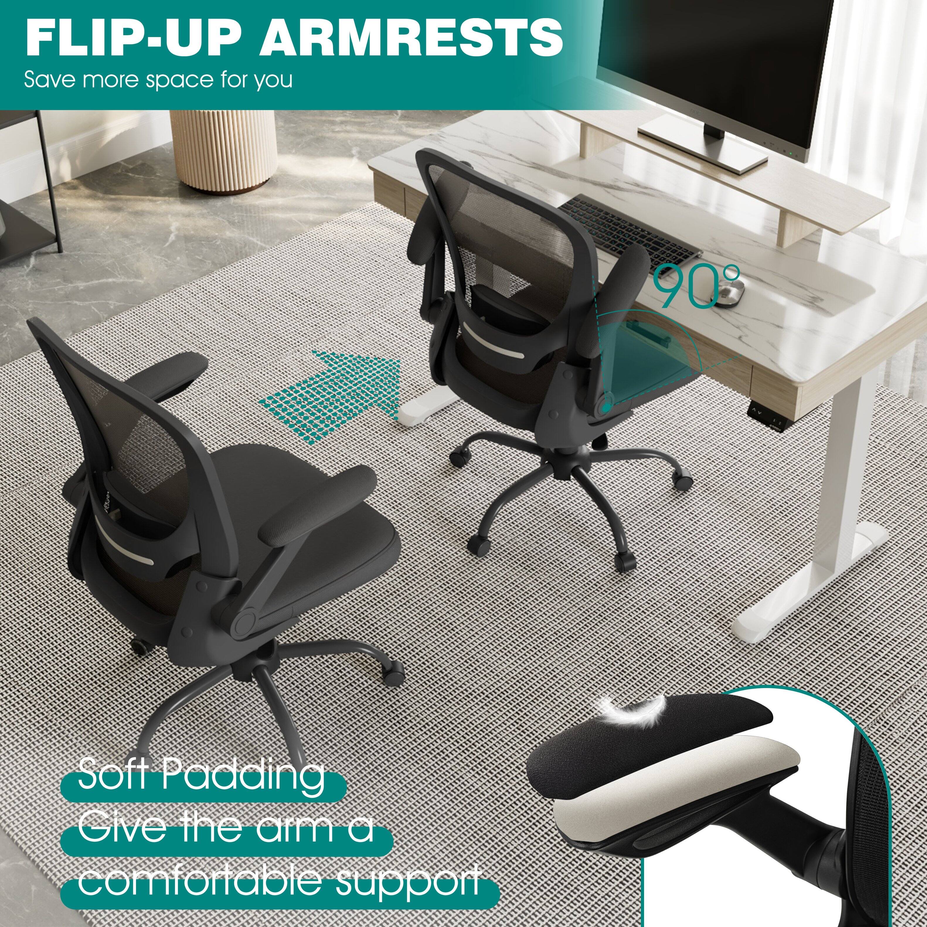 FLIP-UP ARMRESTS  
Save more space for you

90°

Soft Padding  
Give the arm a comfortable support