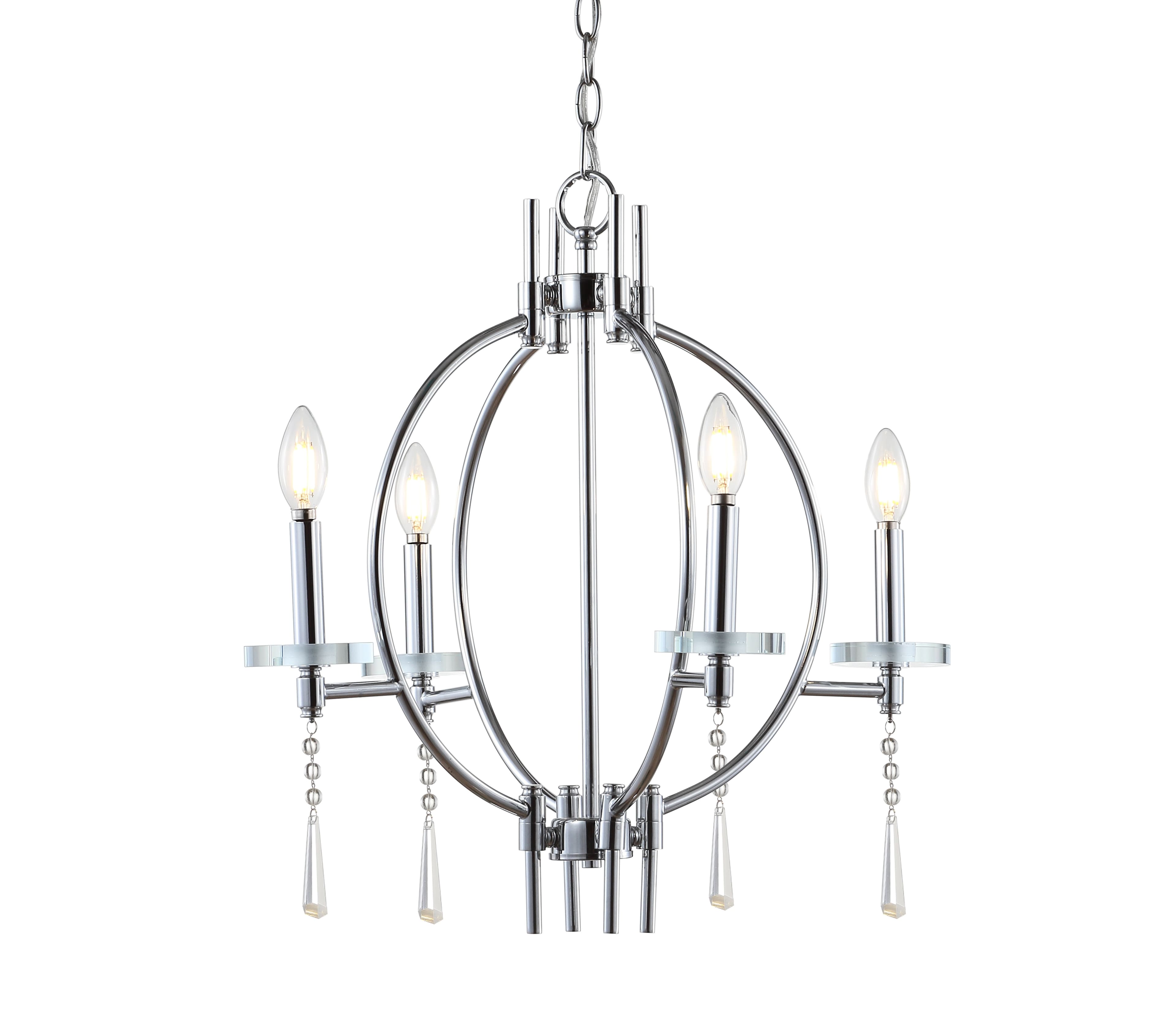 "Jonathan Y - Laura 23"" Crystal/Metal LED Chandelier - Chrome" price history on PriceWatchPro