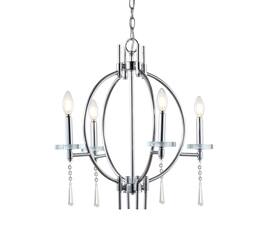 Jonathan Y - Laura 23" Crystal/Metal LED Chandelier - Chrome