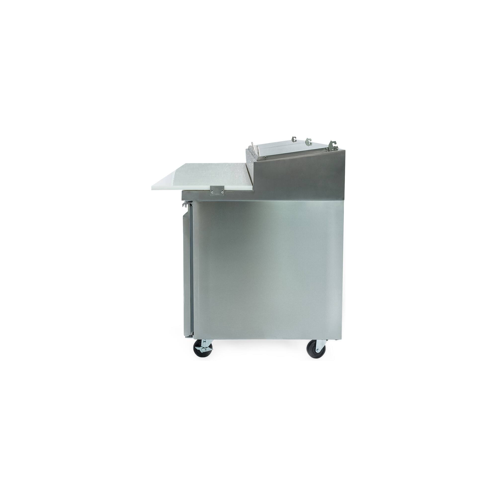 Alt View 3. Magic Chef - Commercial 24 cu. ft. Pizza Prep Table Refrigerator in Stainless Steel - Stainless Steel.