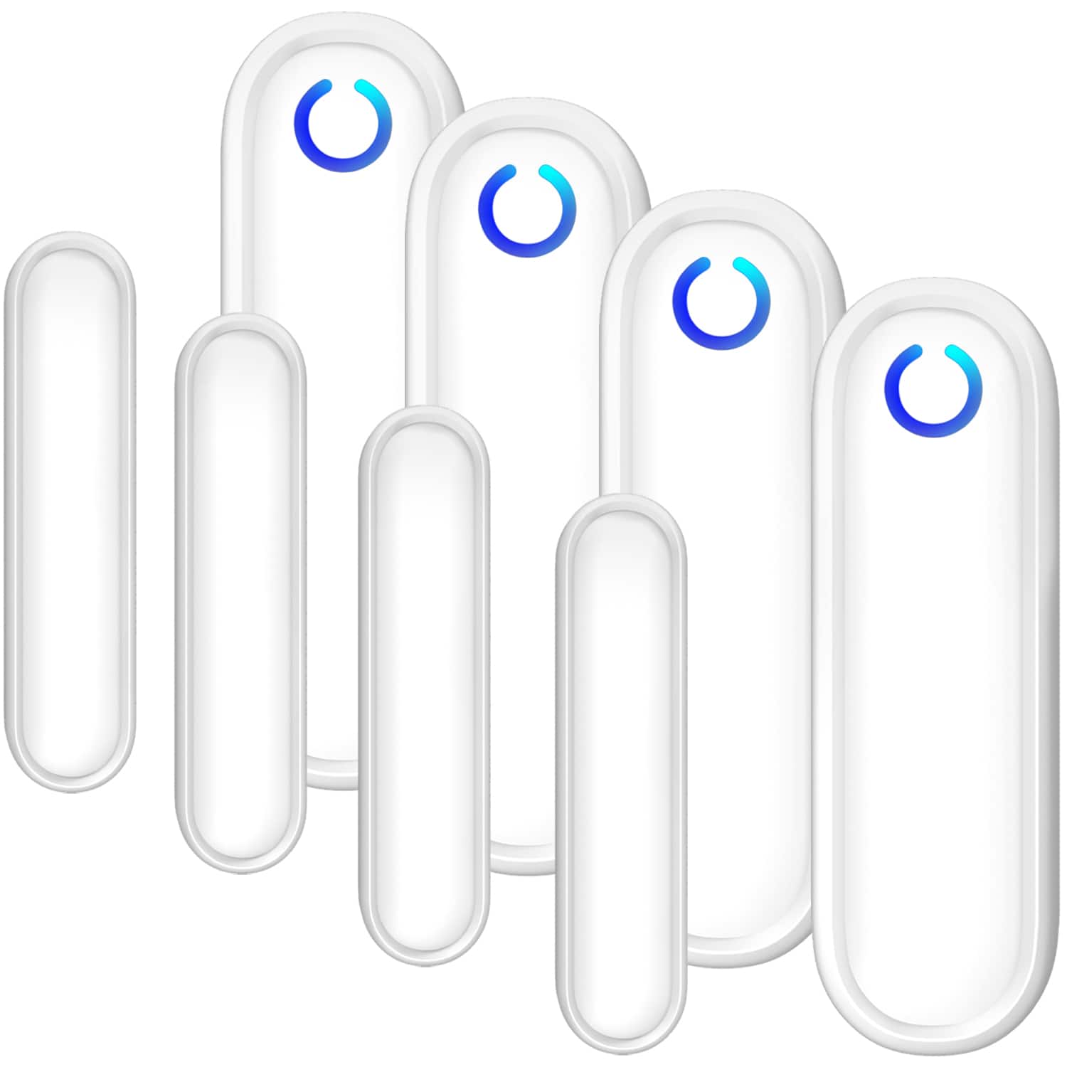 Fosmon - 4 Pack WaveLink Add-On Door Contact Sensor Unit (No Receiver) - White