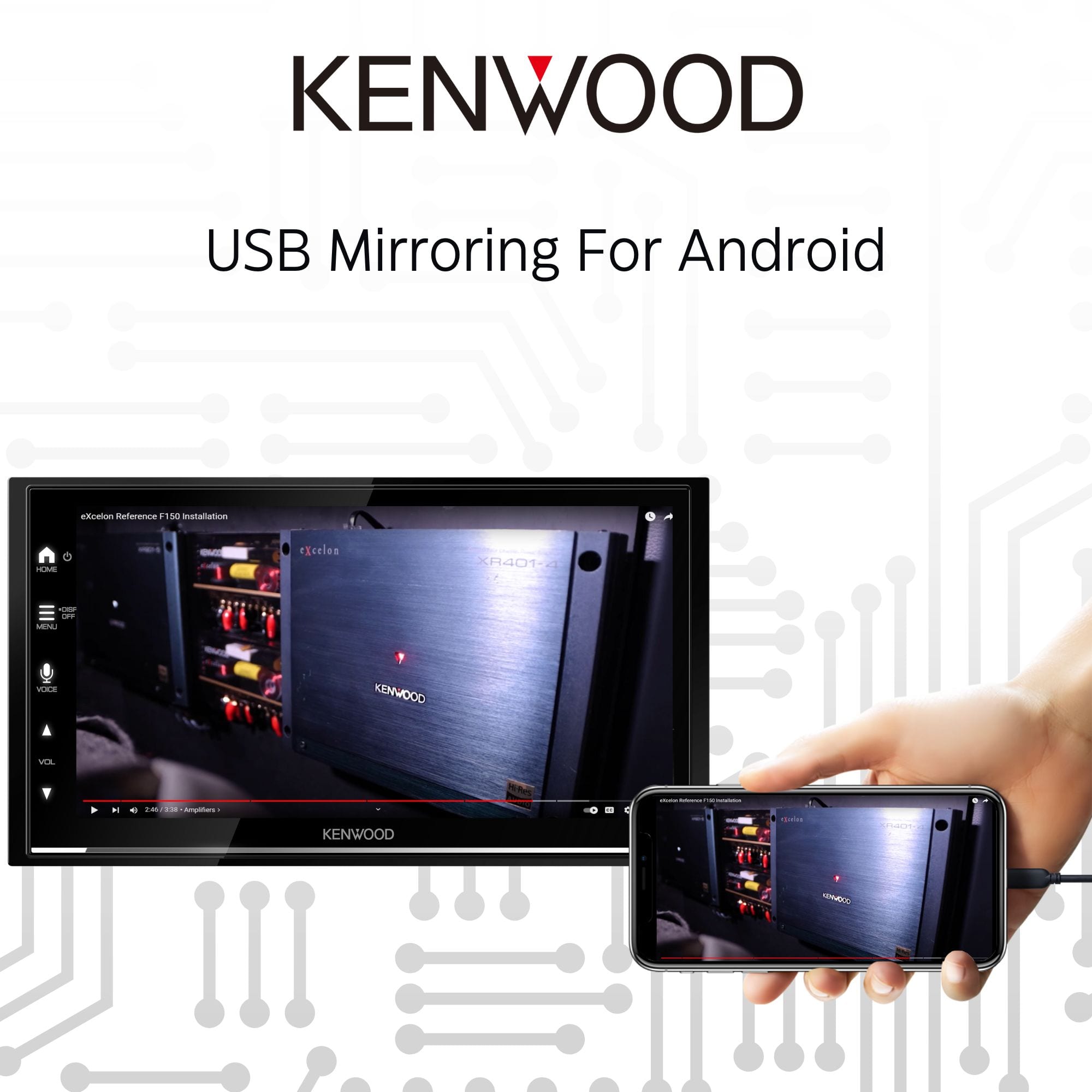 KENWOOD USB Mirroring For Android is a product that offers a convenient way to connect your Android device to your car's display. It allows you to use your phone's screen as a secondary display for your car's infotainment system, making it easier to navigate and access various features while driving. The installation process is straightforward, and the product comes with a user manual for easy setup. With the KENWOOD USB Mirroring For Android, you can enjoy a safer and more convenient driving experience.