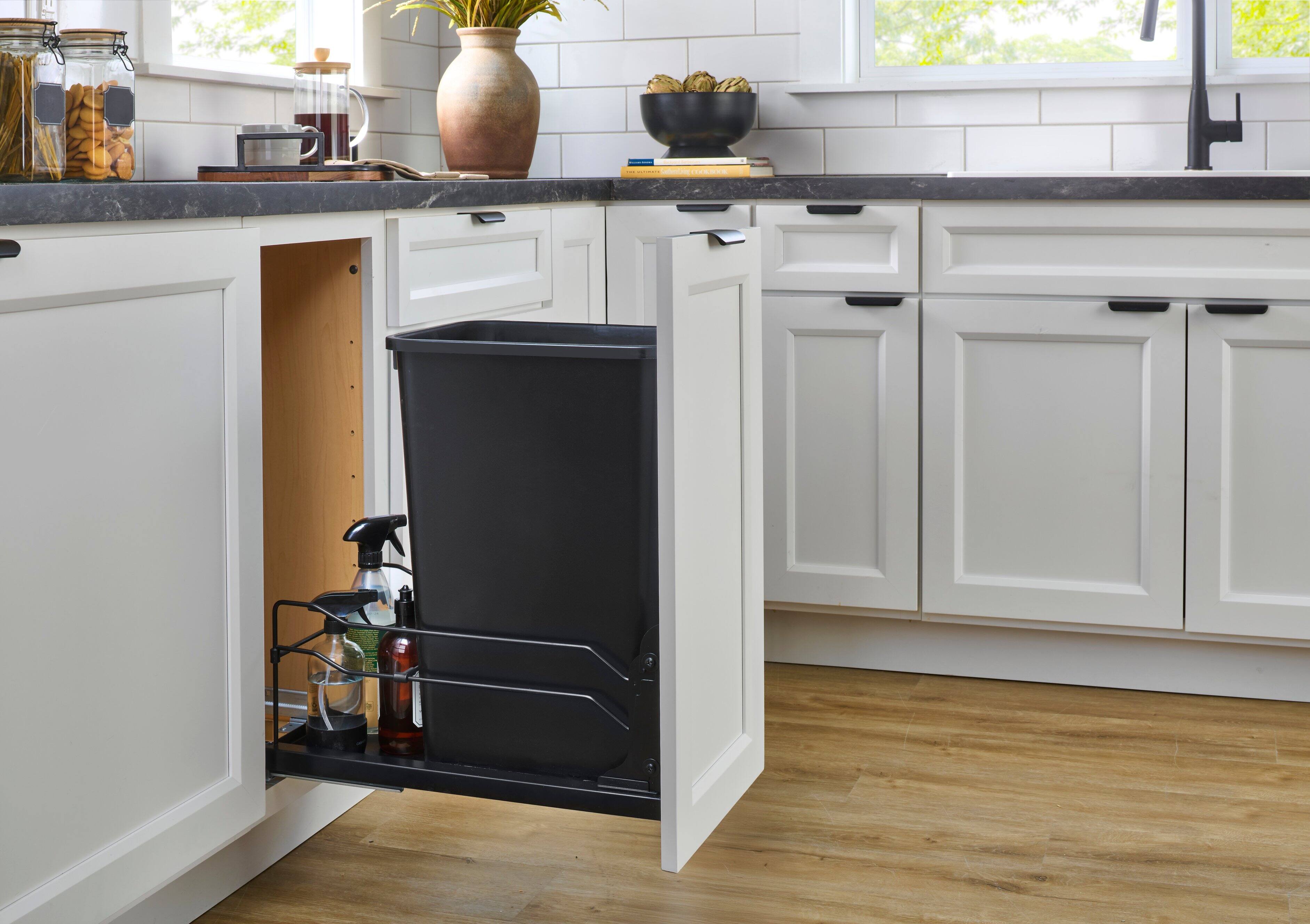 Alt View 7. Rev-A-Shelf - Rev-A-Shelf Pullout Kitchen Trash Can 50 qt. with Soft-Close, 53WC-1550SCDM-118 - Black.