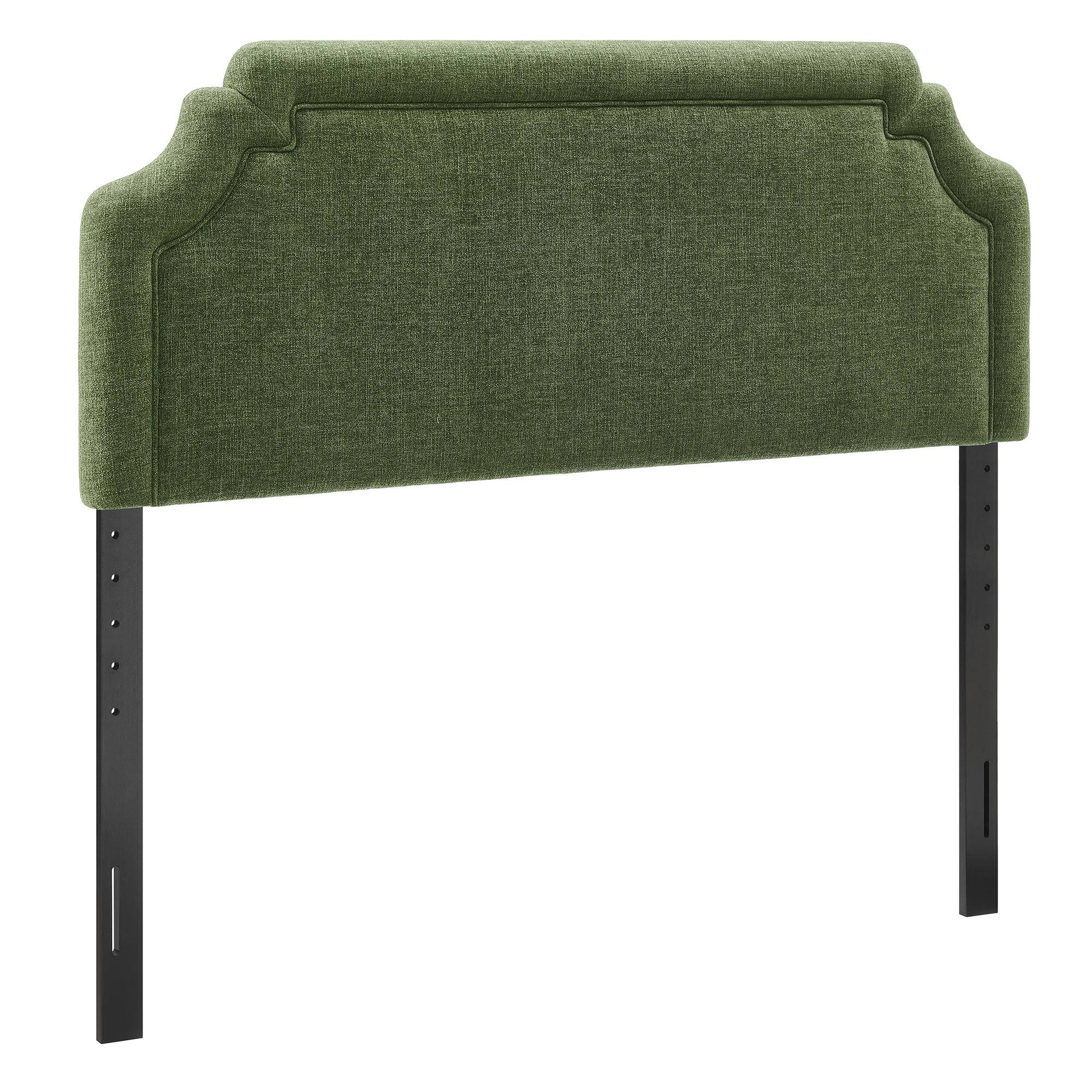 Angle. Modway - Magnolia Upholstered Fabric Headboard by Modway - Foliage.