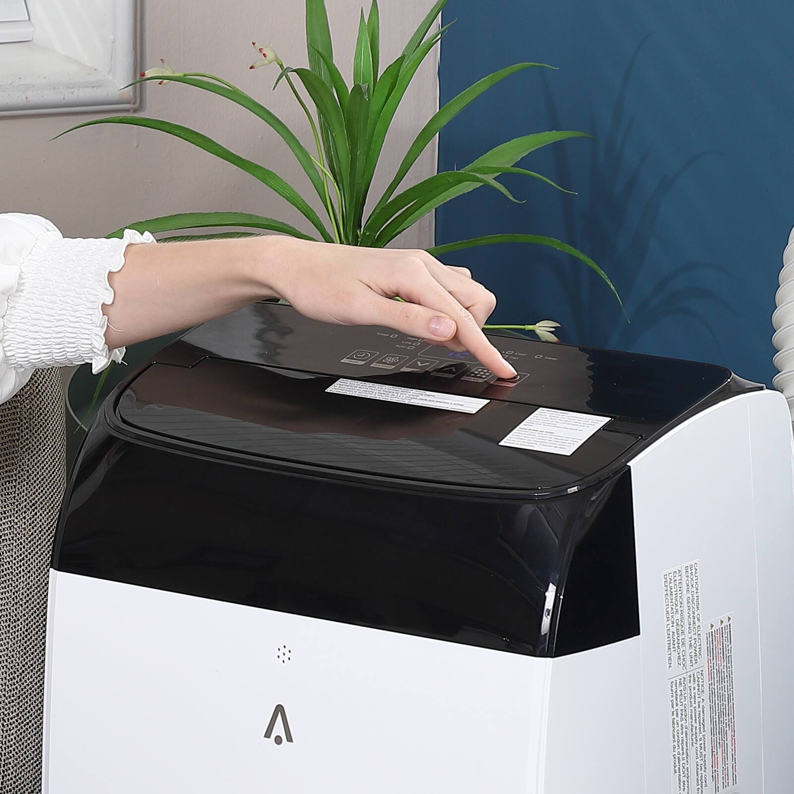 Alt View 5. TROPOW - 12,000 BTU Portable Air Conditioner, 48dB Cooling for Rooms up to 550 Sq.Ft - white and black.