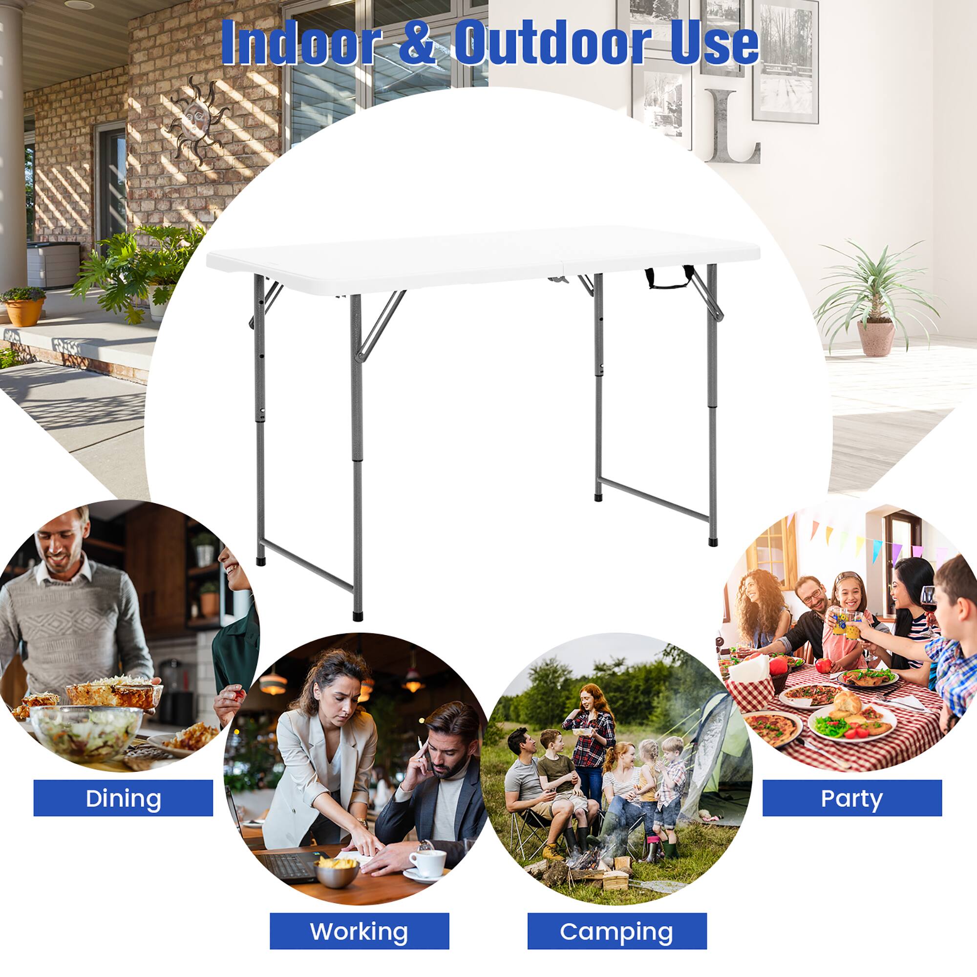 Indoor & Outdoor Use

Dining  
Working  
Camping  
Party
