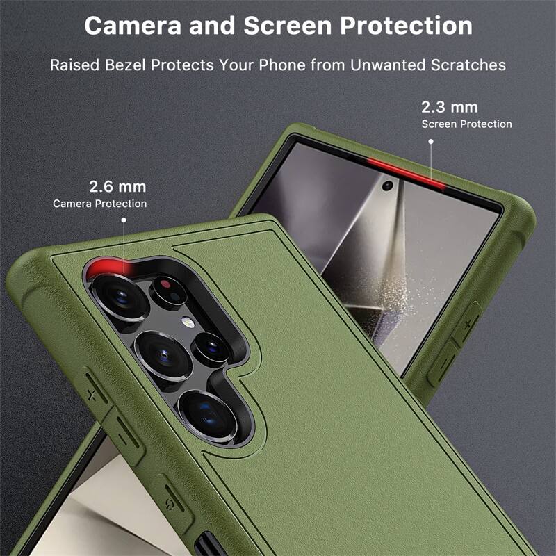 Camera and Screen Protection, Raised Bezel Protects Your Phone from Unwanted Scratches, 2.3 mm Screen Protection, 2.6 mm Camera Protection