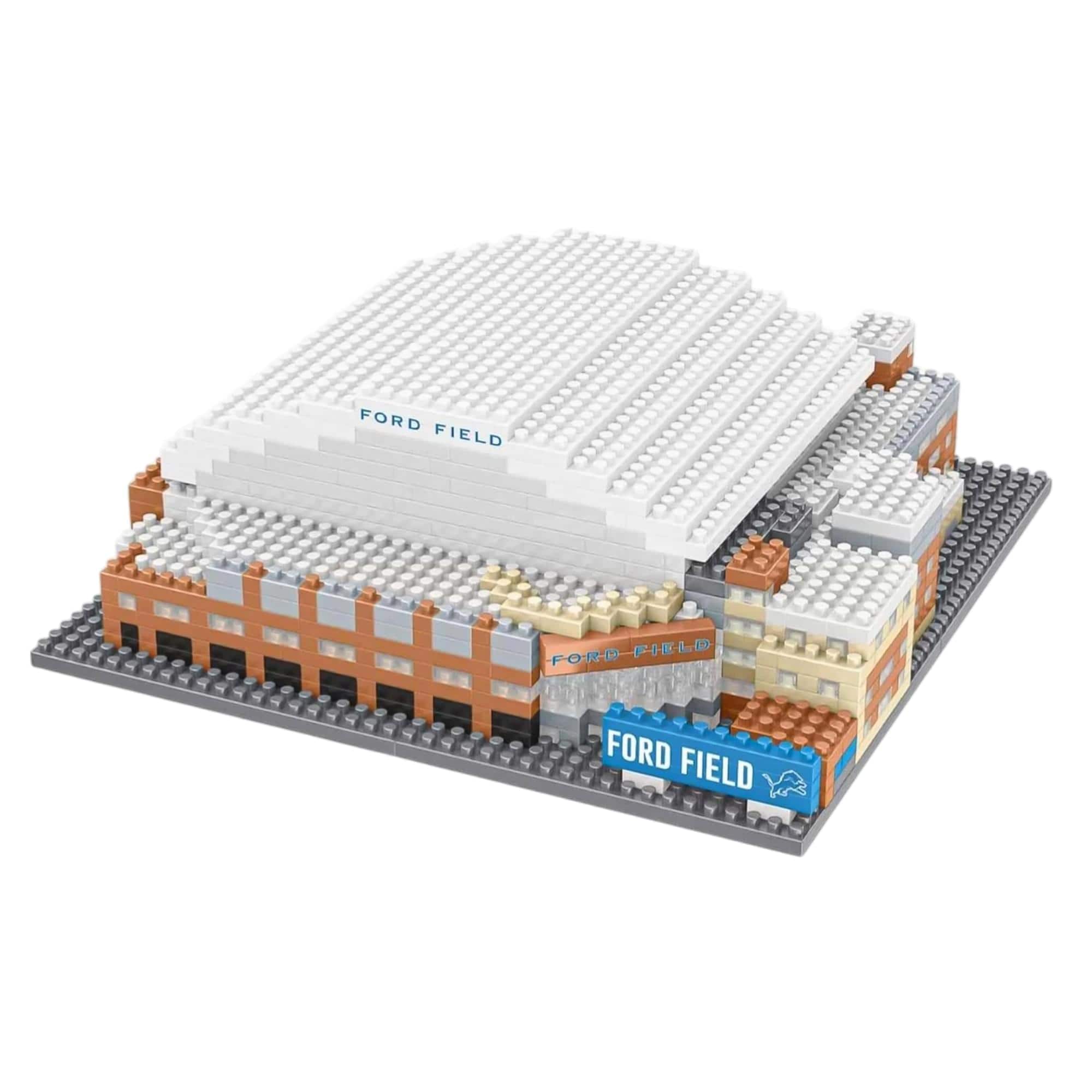 Forever Collectibles - Detroit Lions NFL BRXLZ Mini Stadium 1201-Piece Building Block Set - White