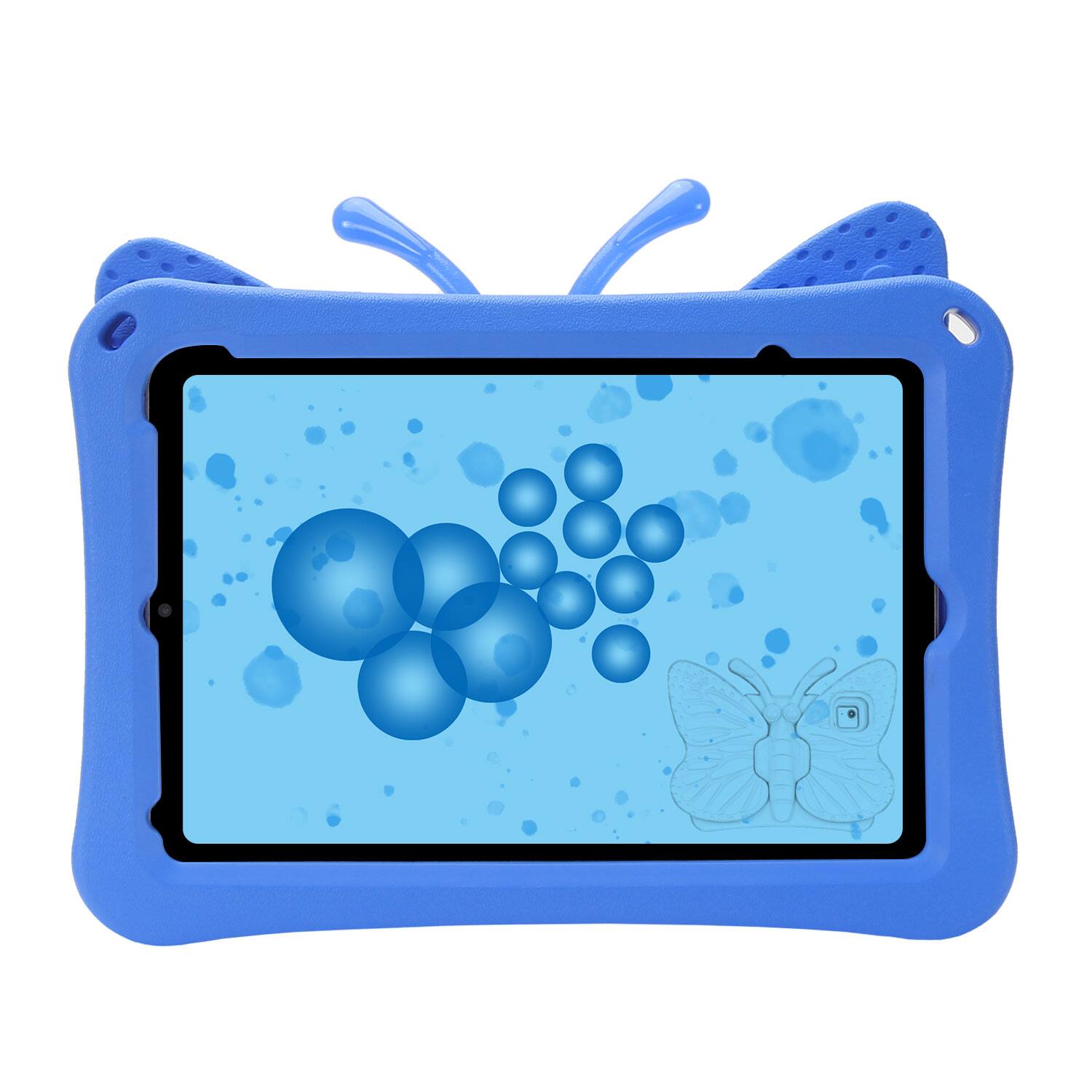 Alt View 2. Dteck - Kids Butterfly Case for Apple iPad mini (A17 Pro) 2024 & iPad mini 6th/5th/4th Gen,3D Cartoon EVA Shockproof Stand Cover - Blue.