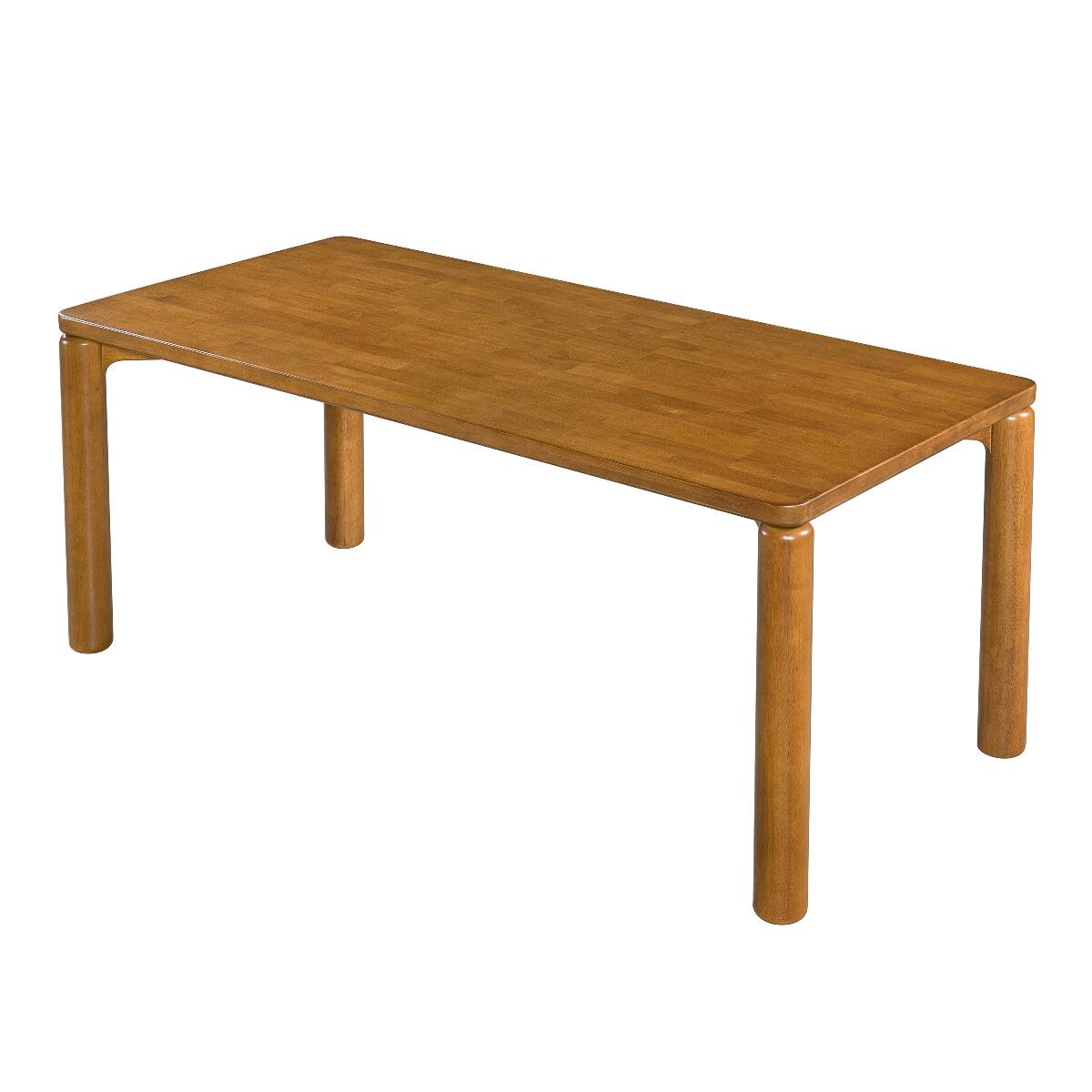 Alt View 7. Loheer - Loheer Solid Rubber Wood Dining Table, Walnut Rectangular Table for 6 to 8, 70.28 in. - Walnut.