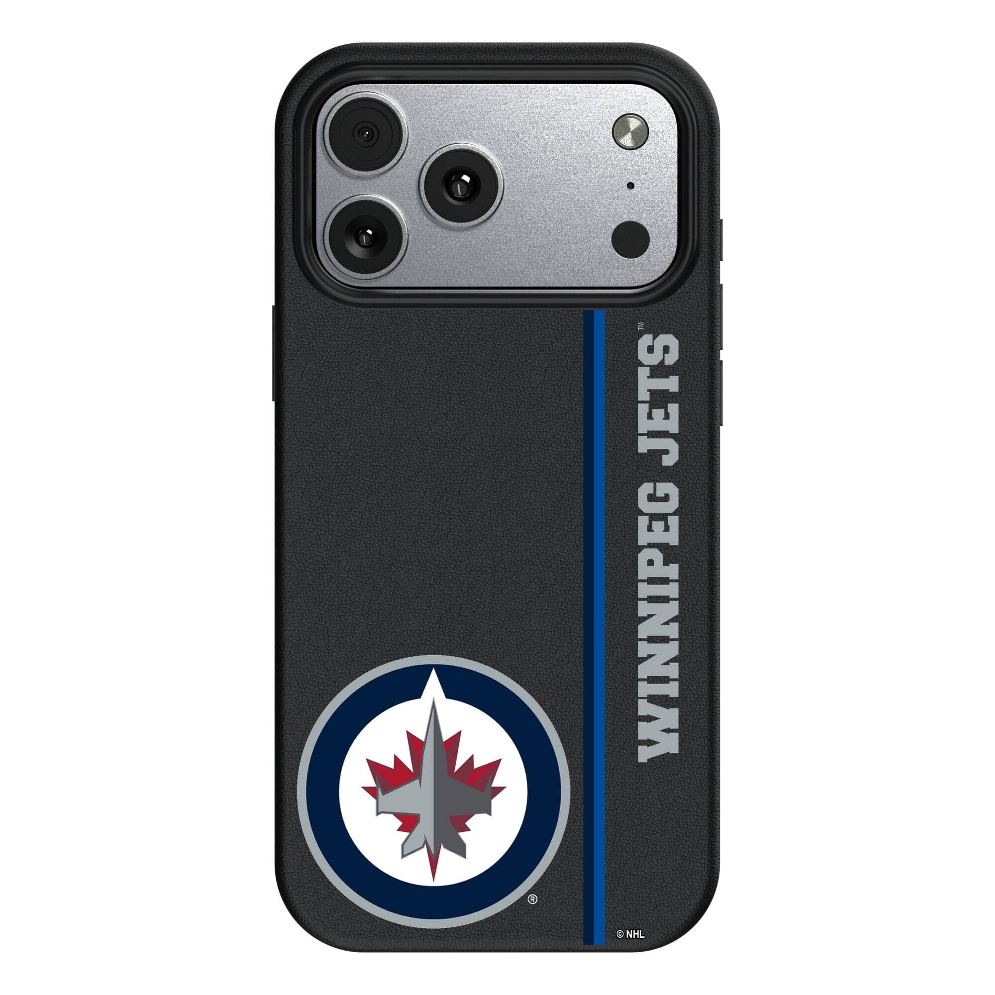 Keyscaper - NHL - Winnipeg Jets Sidebar Magnetic iPhone Case - 15 - Black