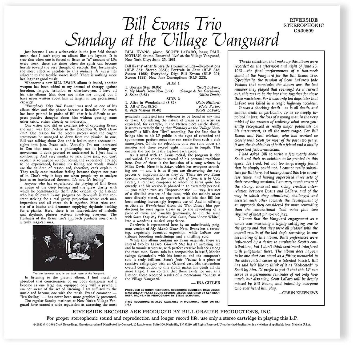 **Bill Evans Trio**  
**Sunday at the Village Vanguard**

**RIVERSIDE**  
**STEREOPHONIC**  
**CR00609**

**Bill Evans, piano; Scott LaFaro, bass; Paul Motian, drums.**

**Bill Evans Trio**  
**Sunday at the Village Vanguard**  
**RIVERSIDE STEREO**  
**CR00609**

**Bill Evans, piano; Scott LaFaro, bass; Paul Motian, drums.**

**Bill Evans Trio**  
**Sunday at the Village Vanguard**  
**RIVERSIDE STEREO**  
**CR00609**

**Bill Evans, piano; Scott LaFaro, bass; Paul Motian, drums.**

**Bill Evans Trio**  
**Sunday at the Village Vanguard**  
**RIVERSIDE STEREO**  
**CR00609**

**Bill Evans, piano; Scott LaFaro, bass; Paul Motian, drums.**

**Bill Evans Trio**  
**Sunday at the Village Vanguard**  
**RIVERSIDE STEREO**  
**CR00609**

**Bill Evans, piano; Scott LaFaro, bass; Paul Motian, drums.**

**Bill Evans Trio**  
**Sunday at the Village Vanguard**  
**RIVERSIDE STEREO**  
**CR00609**

**Bill Evans, piano; Scott LaFaro, bass; Paul Motian, drums.**

**Bill Evans Trio**  
**Sunday at the Village Vanguard**  
**RIVERSIDE STEREO**  
**CR00609**

**Bill Evans, piano; Scott LaFaro, bass; Paul Motian, drums.**

**Bill Evans Trio**  
**Sunday at the Village Vanguard**  
**RIVERSIDE STEREO**  
**CR00609**

**Bill Evans, piano; Scott LaFaro, bass; Paul Motian, drums.**

**Bill Evans Trio**  
**Sunday at the Village Vanguard**  
**RIVERSIDE STEREO**  
**CR00609**

**Bill Evans, piano; Scott LaFaro, bass; Paul Motian, drums.**

**Bill Evans Trio**  
**Sunday at the Village Vanguard**  
**RIVERSIDE STEREO**  
**CR00609**

**Bill Evans, piano; Scott LaFaro, bass; Paul Motian, drums