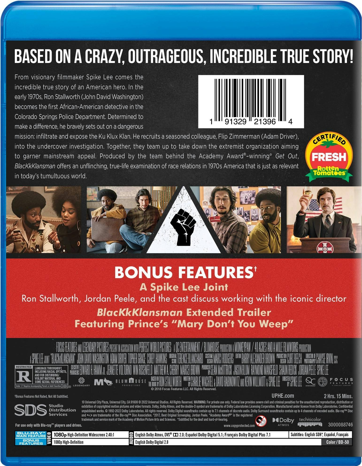 Angle. BlackkKlansman [Blu-ray].