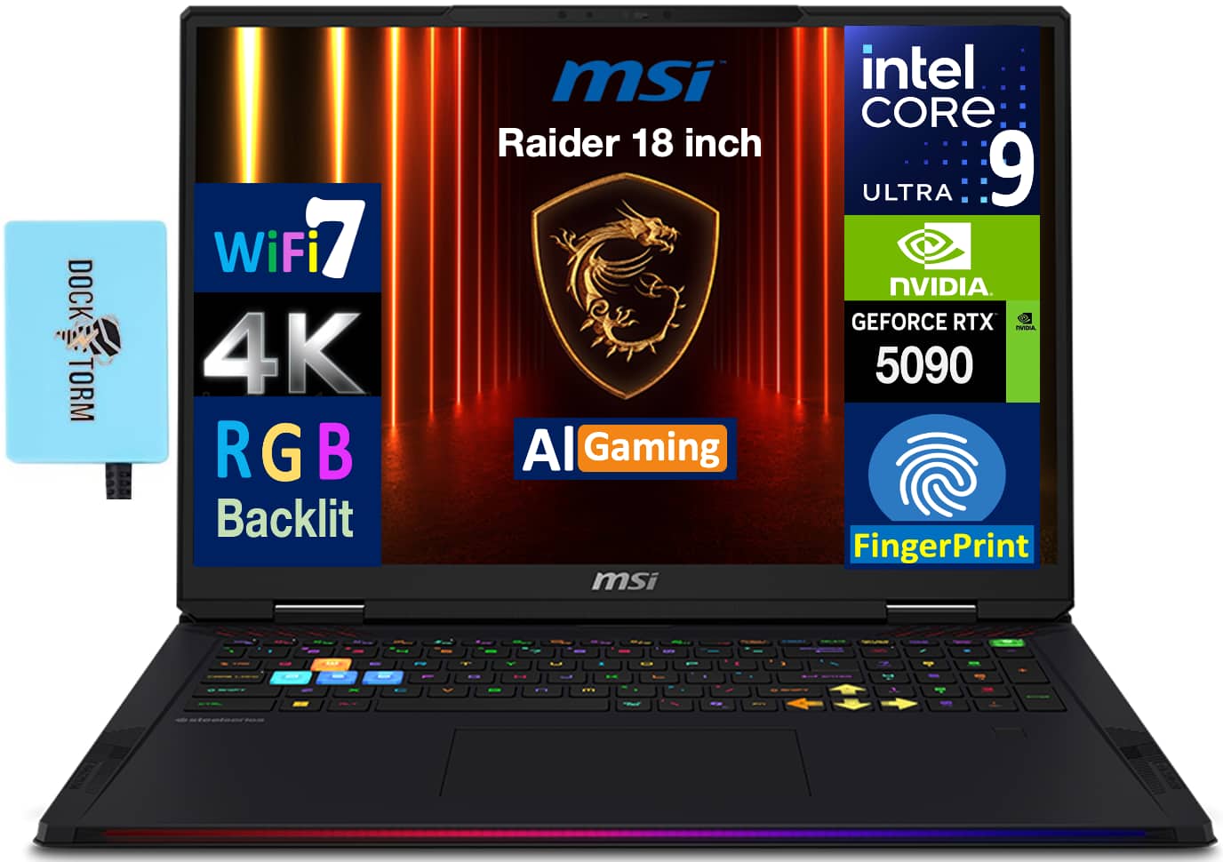 MSI Raider Laptop 18 4K (Intel Ultra 9 285HX, 64GB DDR5, 2x 2TB