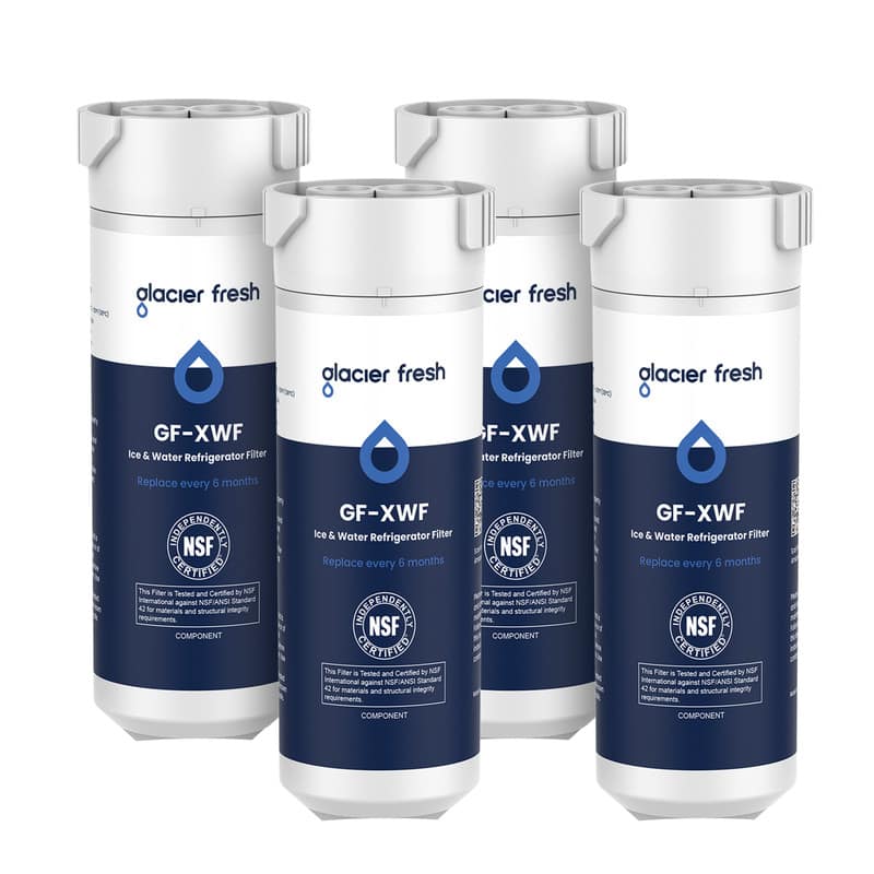 GLACIER FRESH - XWF Replacement for GE XWF Refrigerator Water Filter, 4 Pack (Not XWFE)