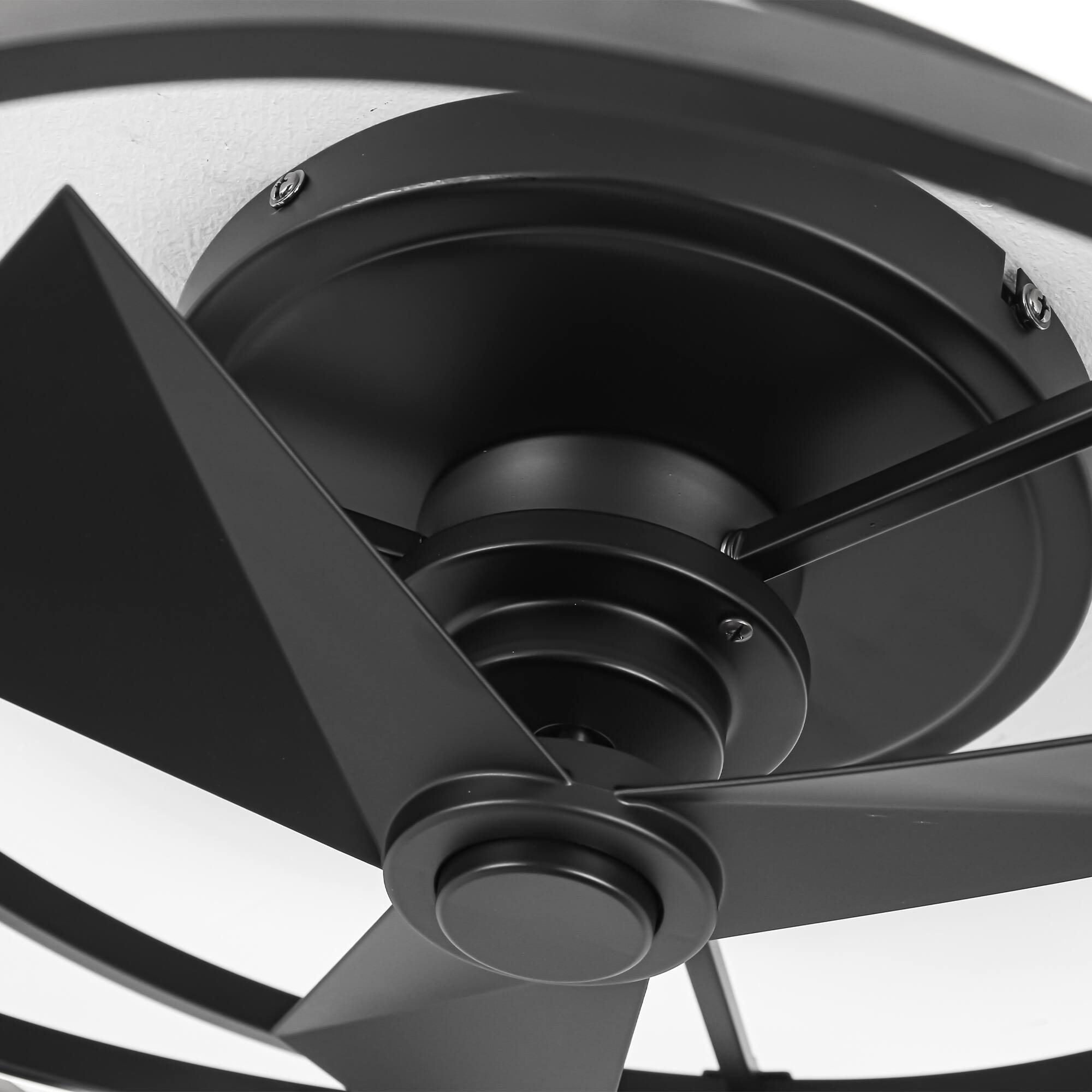 Alt View 8. Parrot Uncle - 20-inch Matte Black Flush Mount Low Profile Ceiling Fan with Remote and Light Kits - Black.