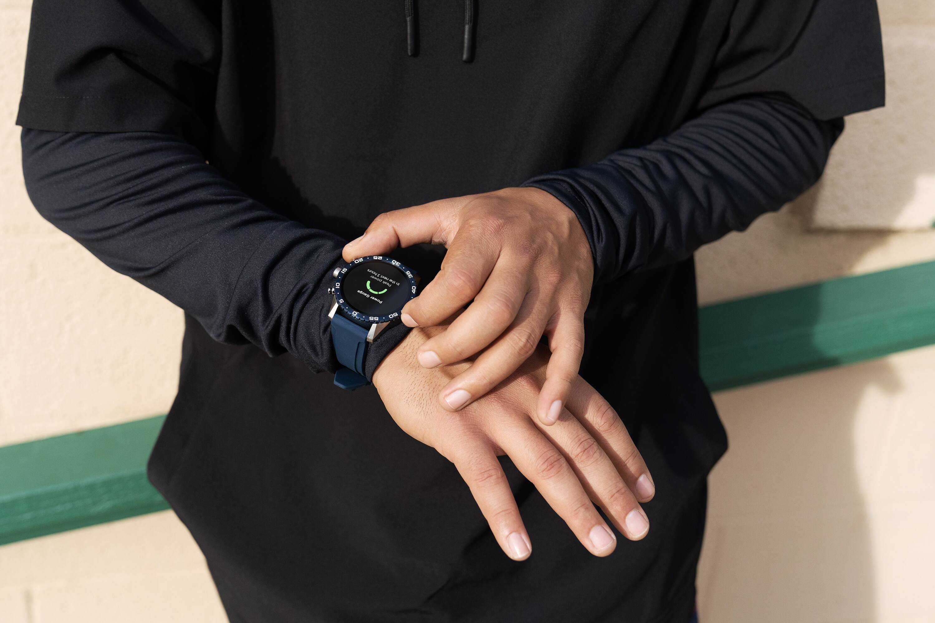 Alt View 5. Citizen - CZ Smart 45m Unisex Stainless Steel Sport Smartwatch with Silicone Strap - Silver.