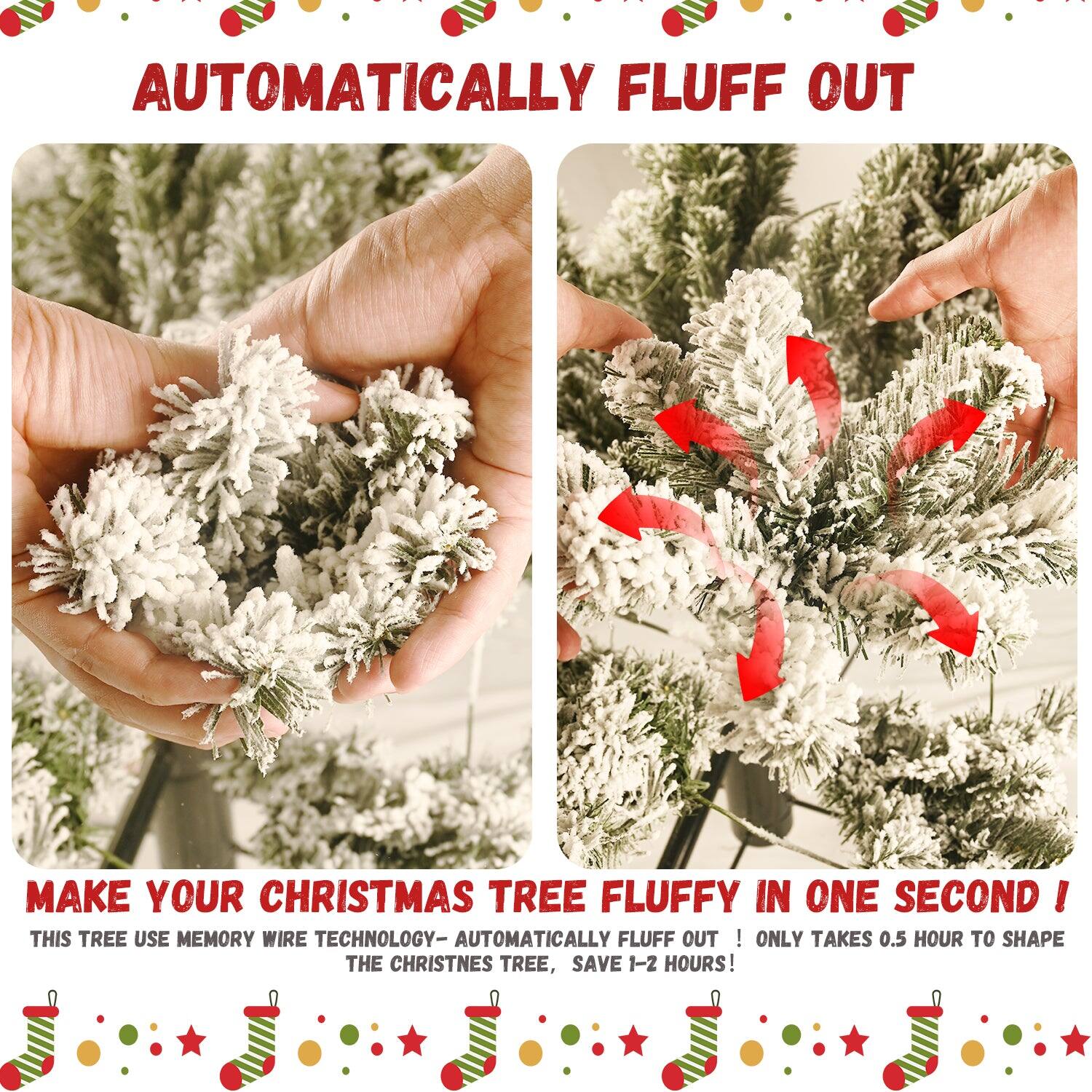 Automatically Fluff Out

Make your Christmas tree fluffy in one second! This tree uses memory wire technology - automatically fluff out! Only takes 0.5 hour to shape the Christmas tree, save 1-2 hours!