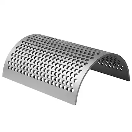 Front. VEVOR - Screen Mesh for Plastic Shredder, High-Quality Steel Durable Mesh, 0.39 in/10 mm High-Precision Aperture Screen - Silver.