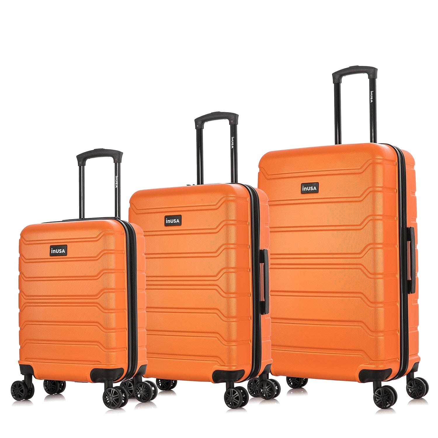 InUSA - Trend lightweight hardside spinner 3 Piece Luggage Set 20"/24"/28" - Orange